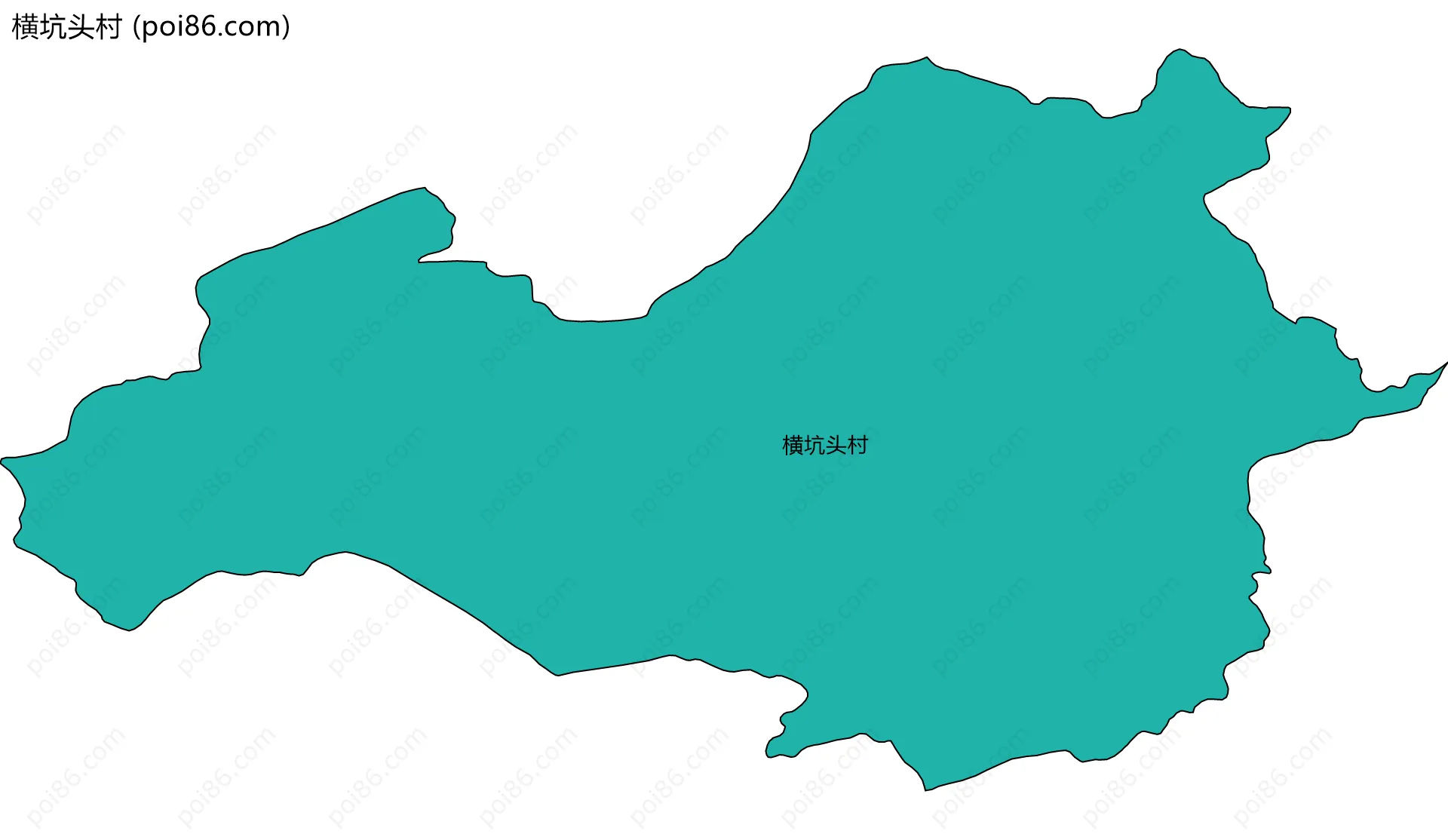 横坑头村边界地图