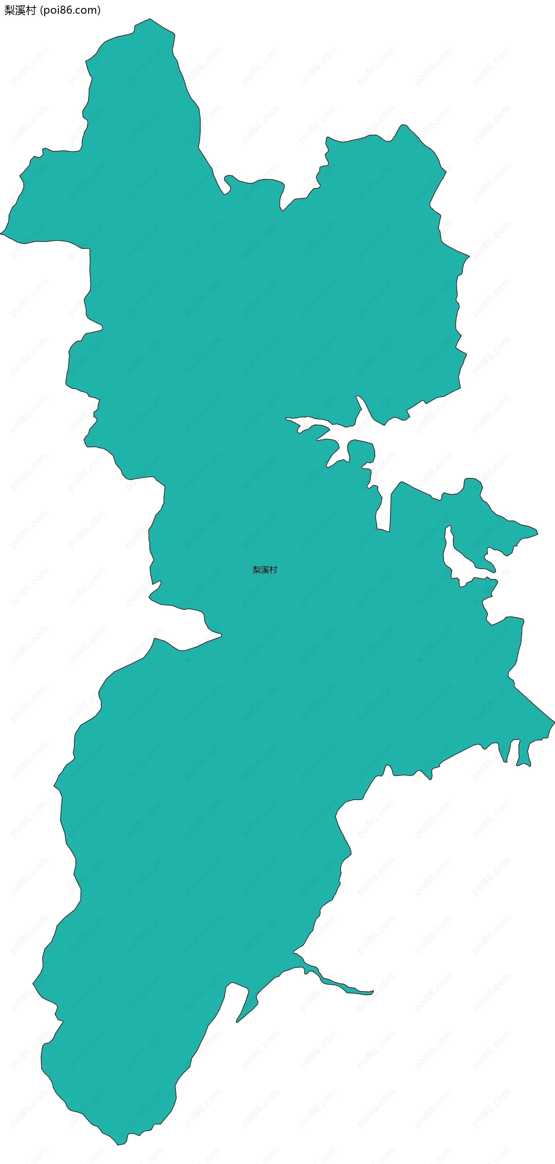 梨溪村边界地图