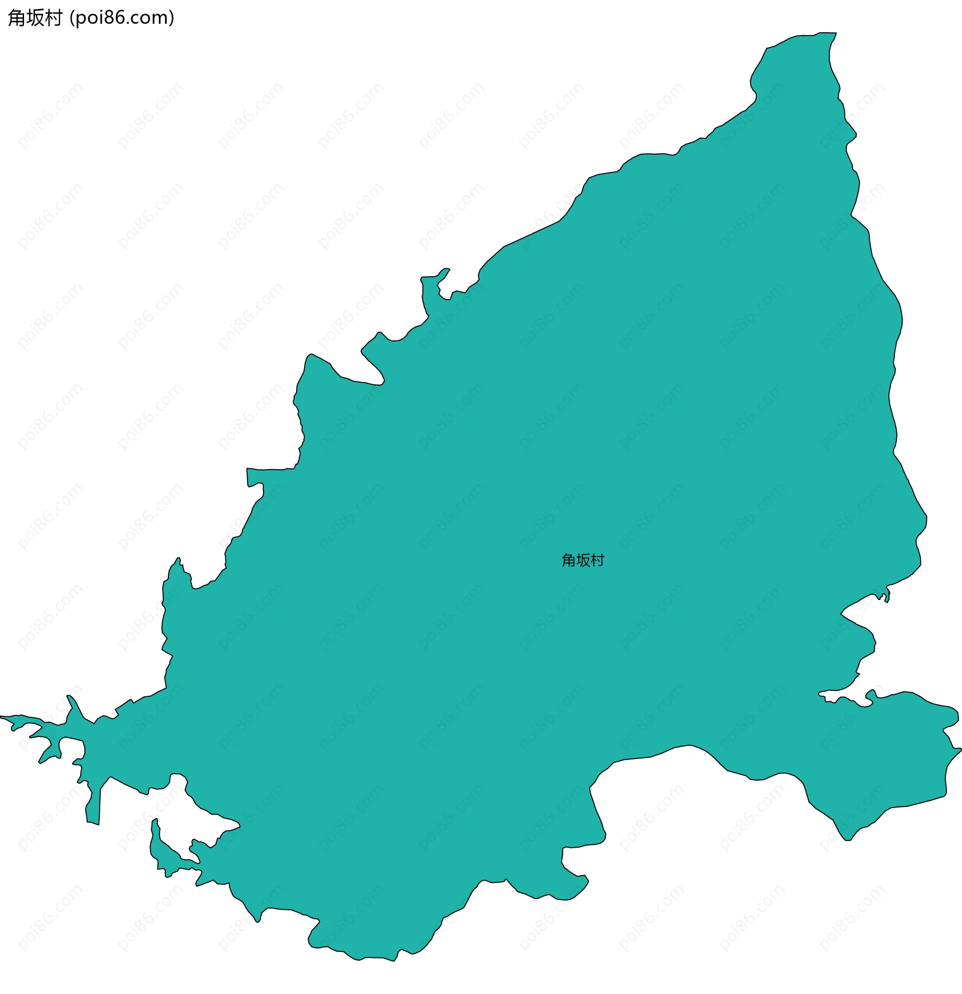 角坂村边界地图