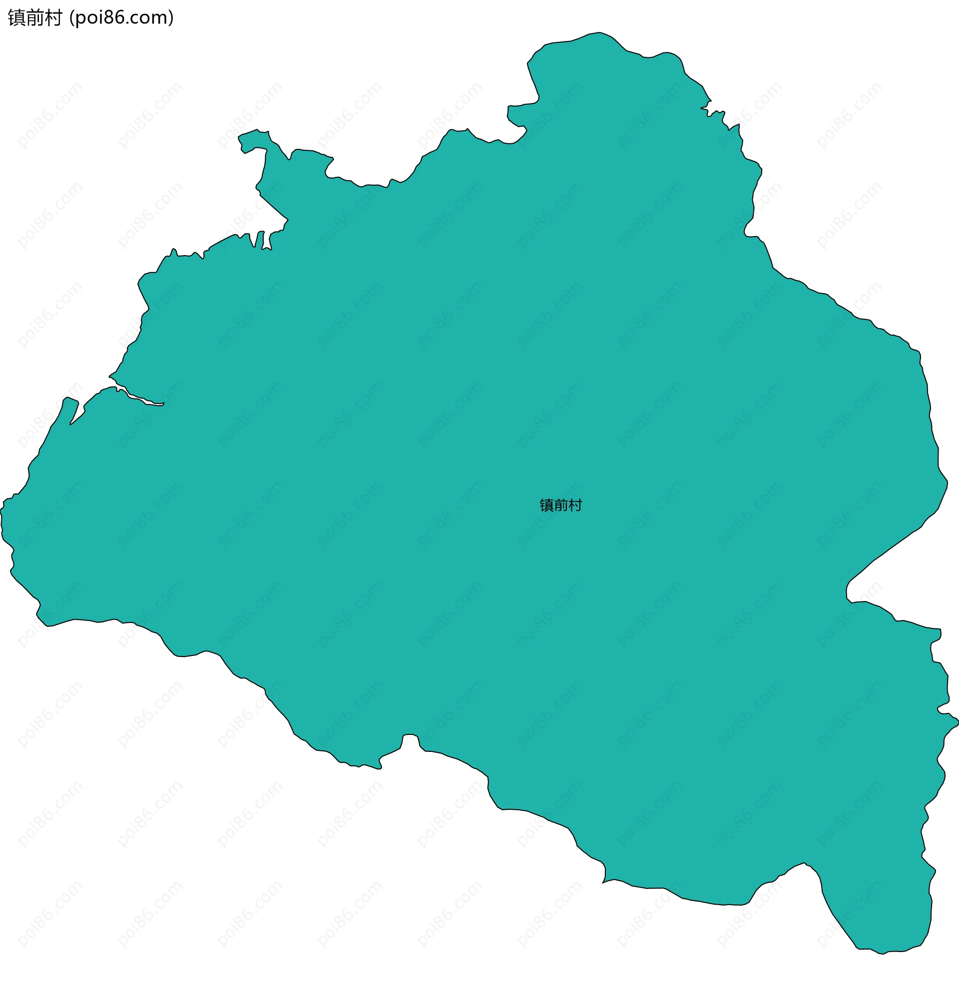 镇前村边界地图