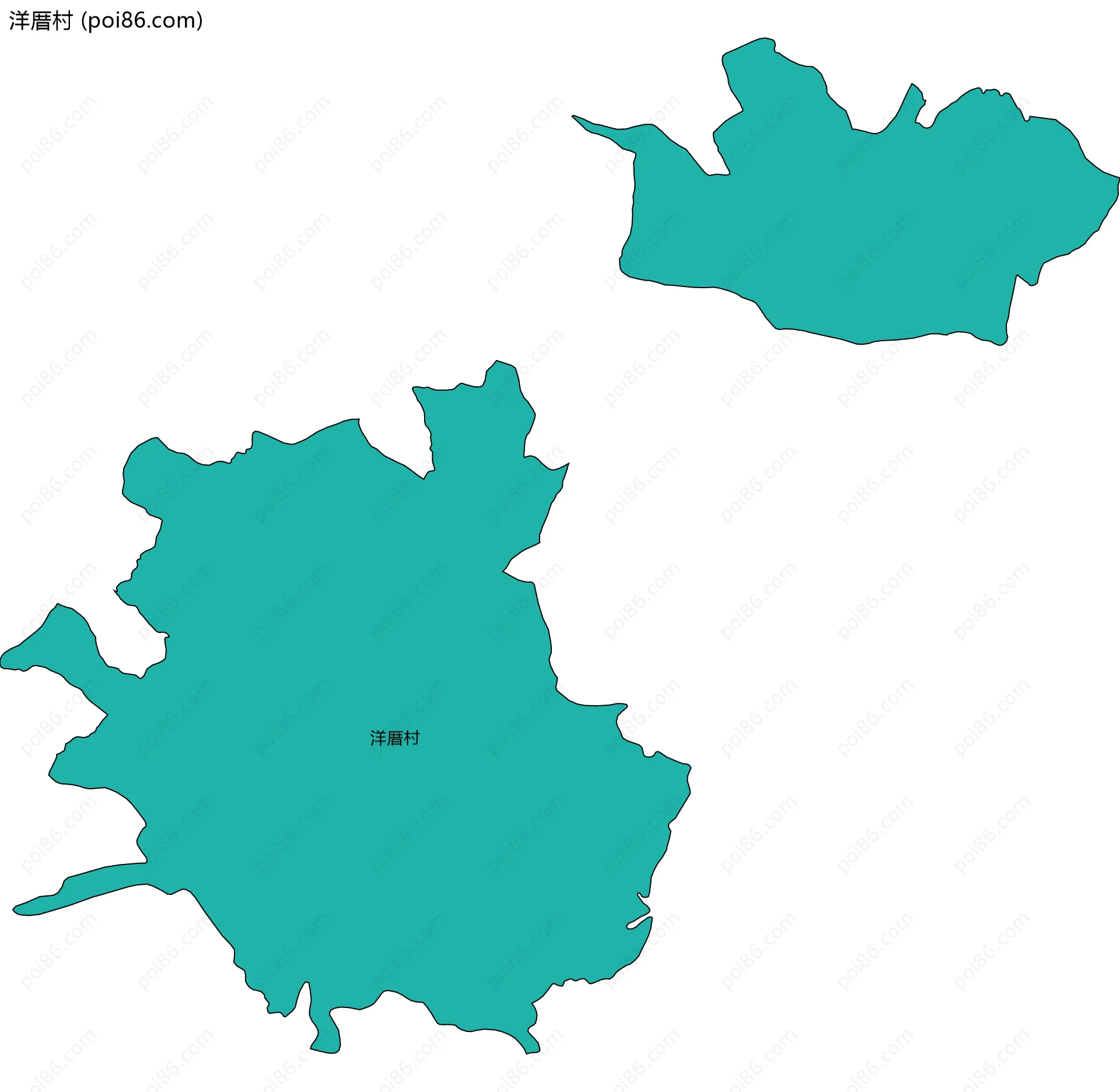 洋厝村边界地图