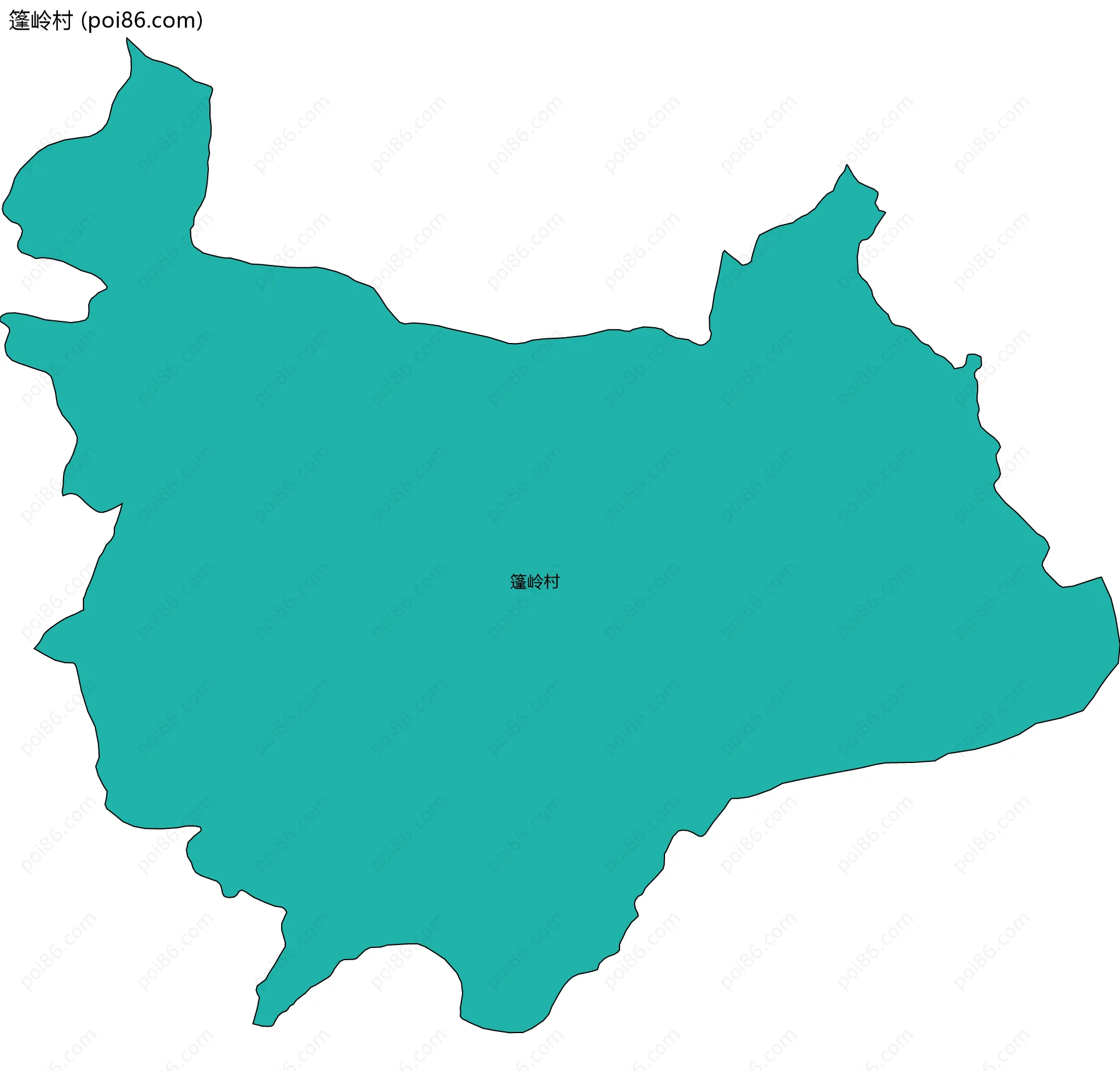 篷岭村边界地图