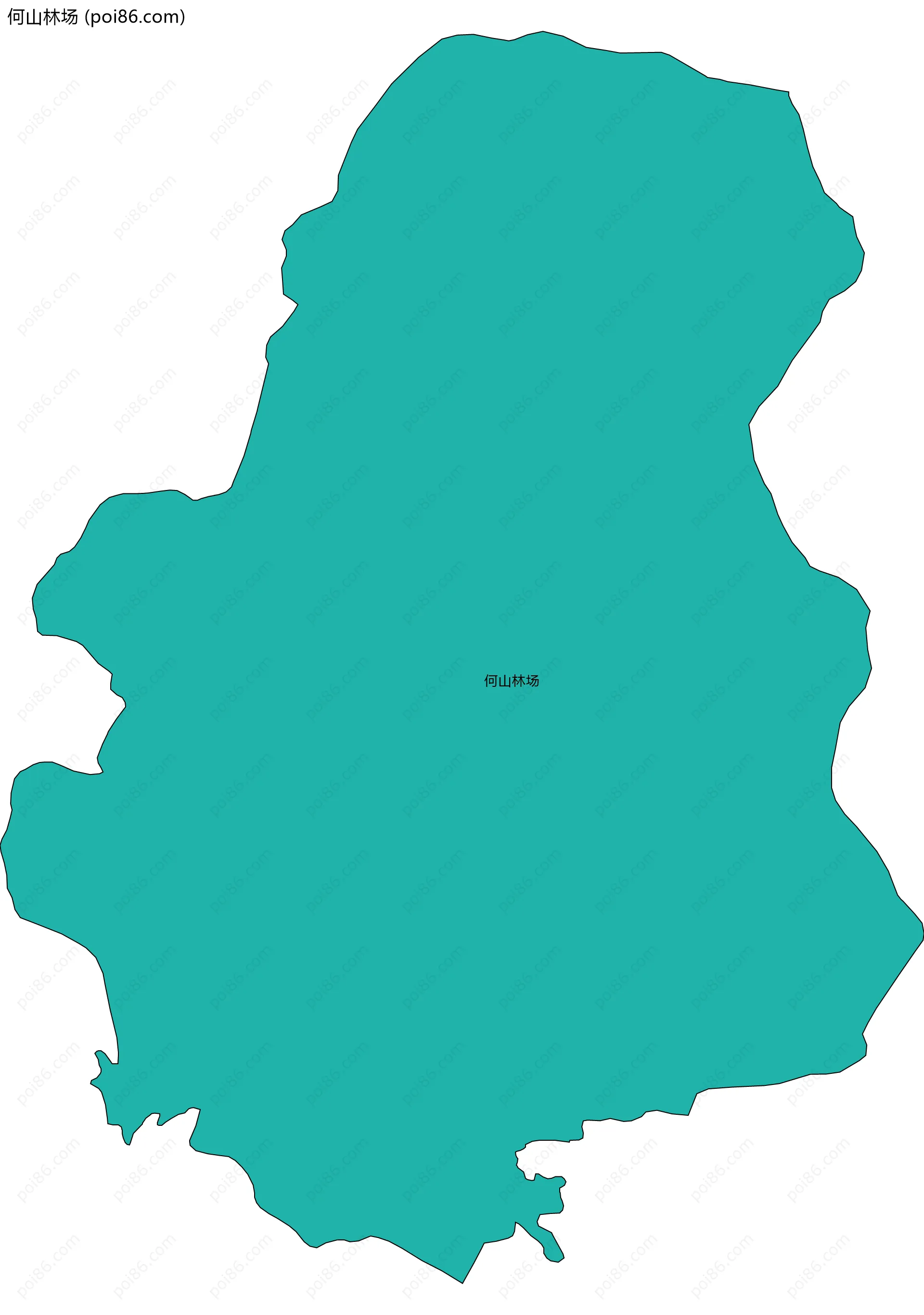 何山林场边界地图