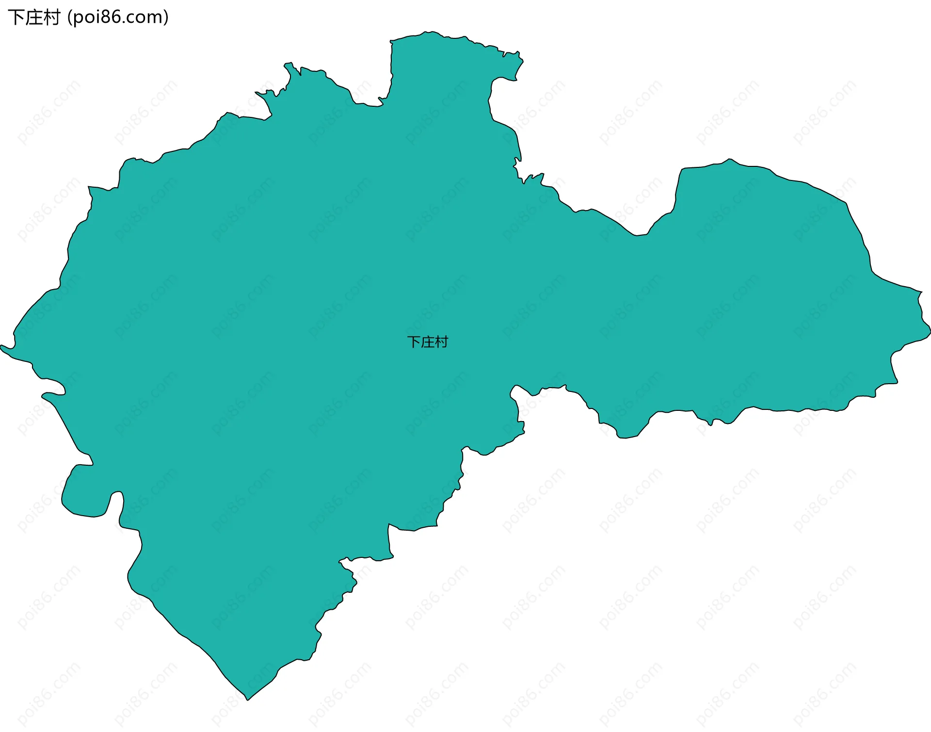 下庄村边界地图