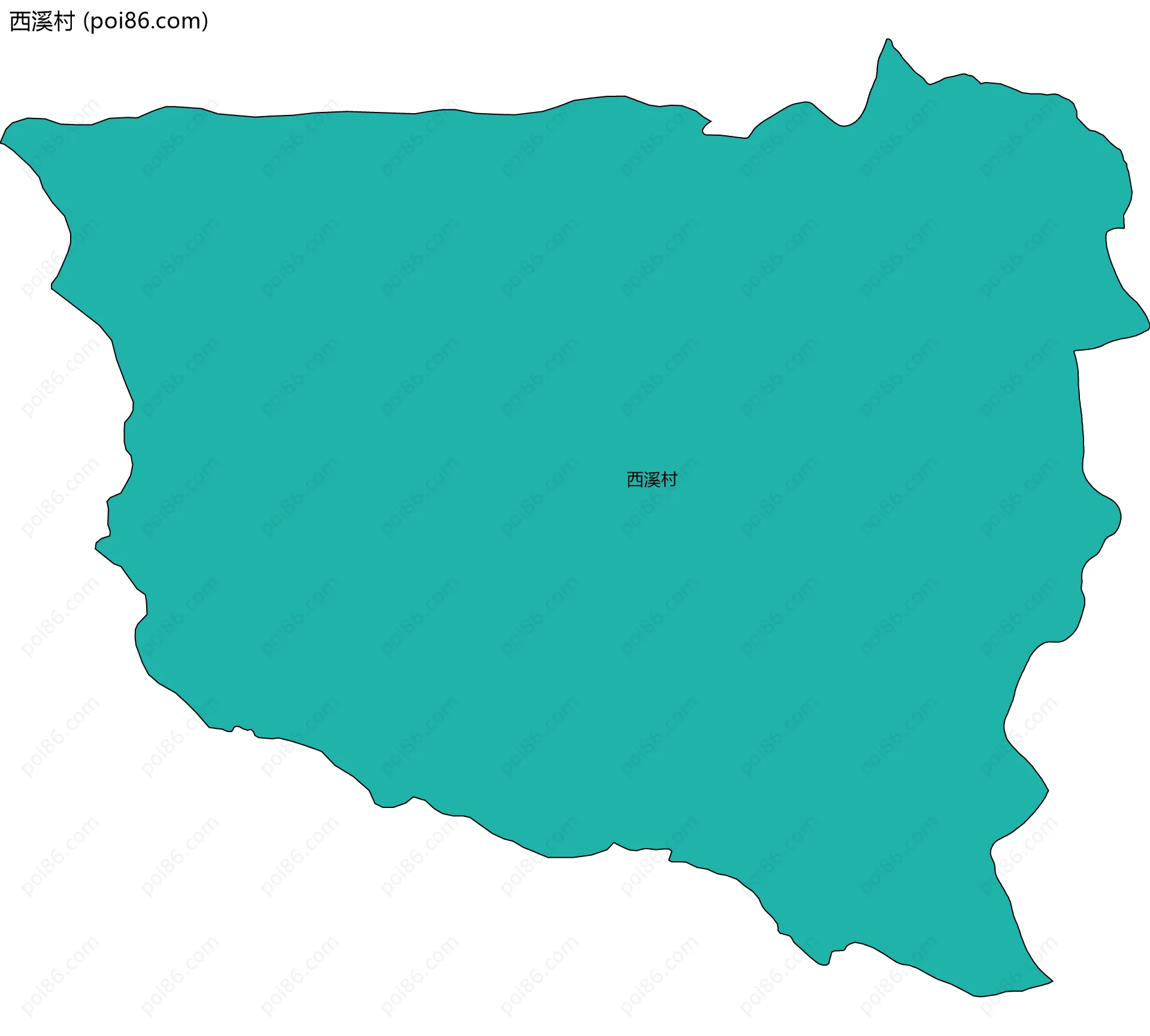 西溪村边界地图