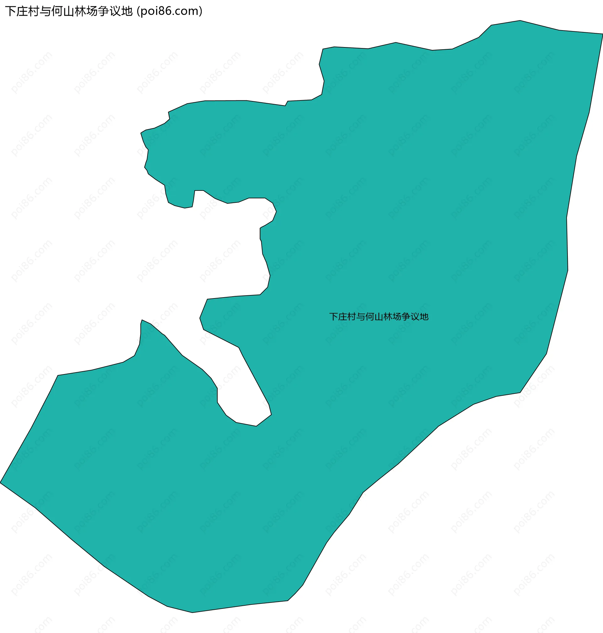 下庄村与何山林场争议地边界地图