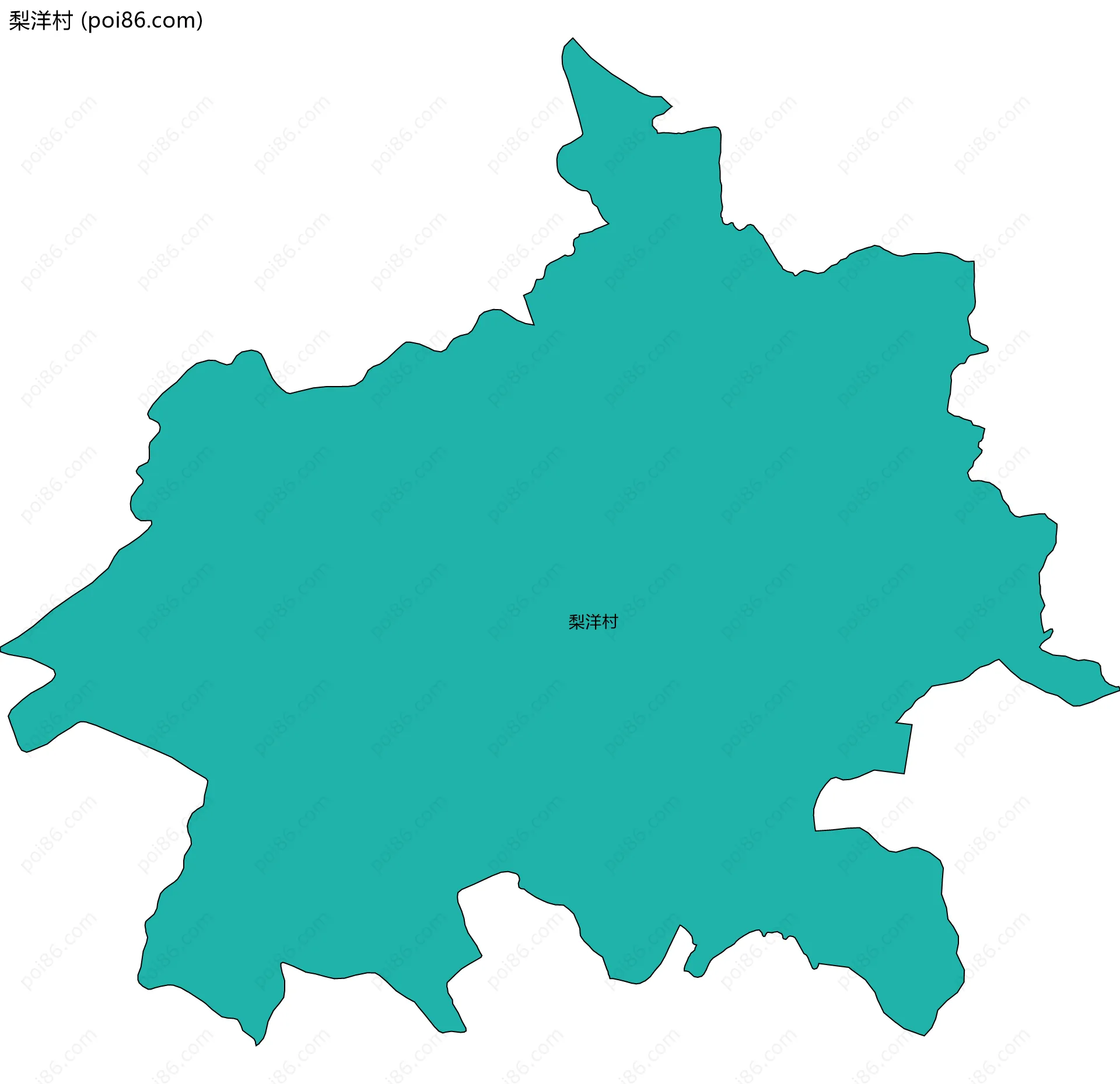 梨洋村边界地图