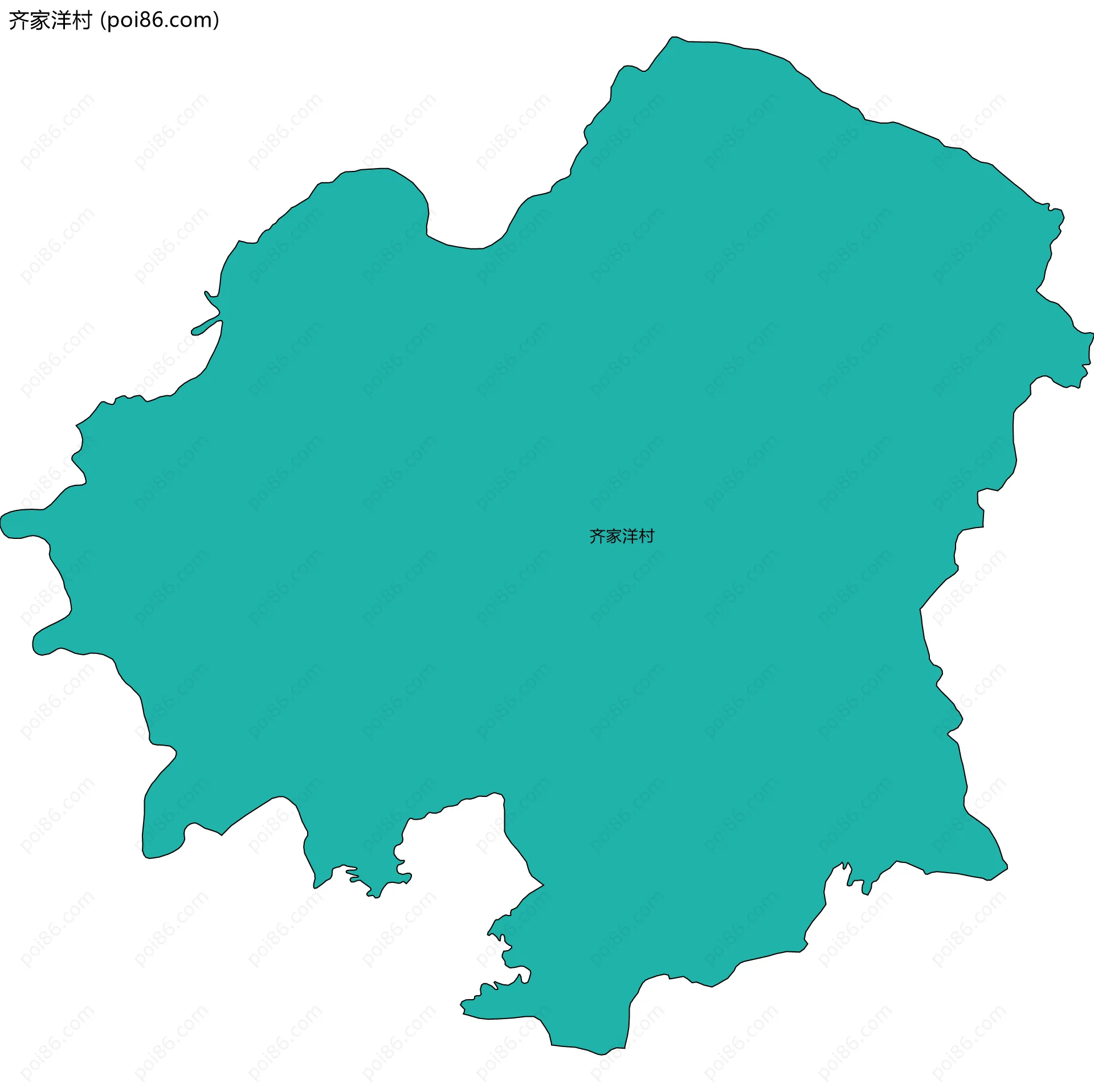 齐家洋村边界地图