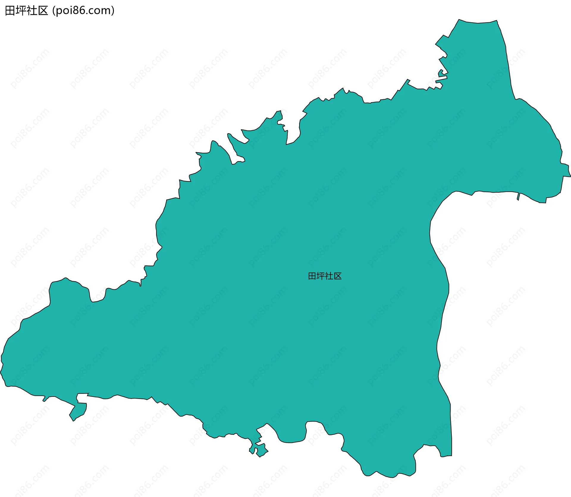 田坪社区边界地图
