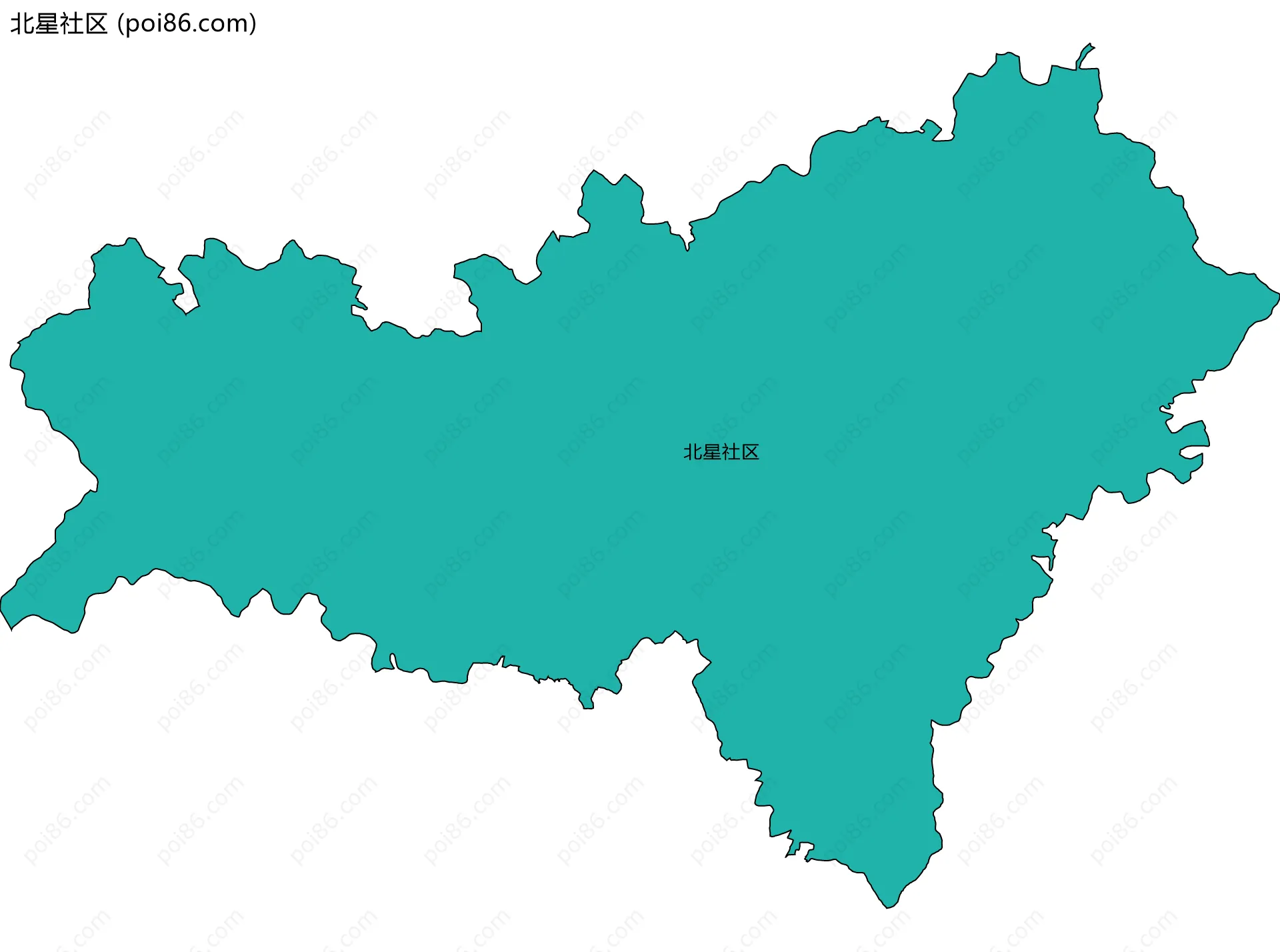 北星社区边界地图