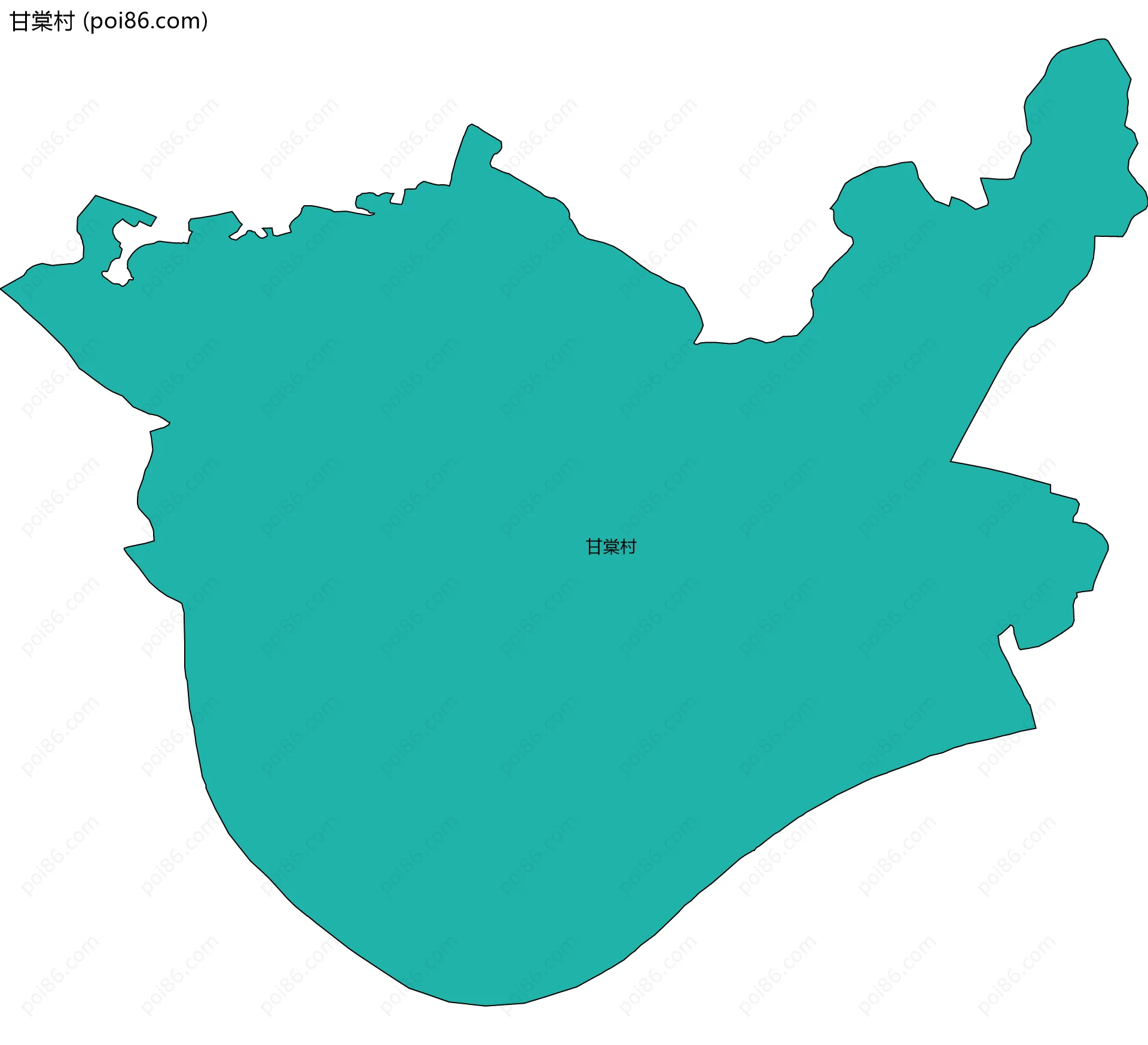甘棠村边界地图