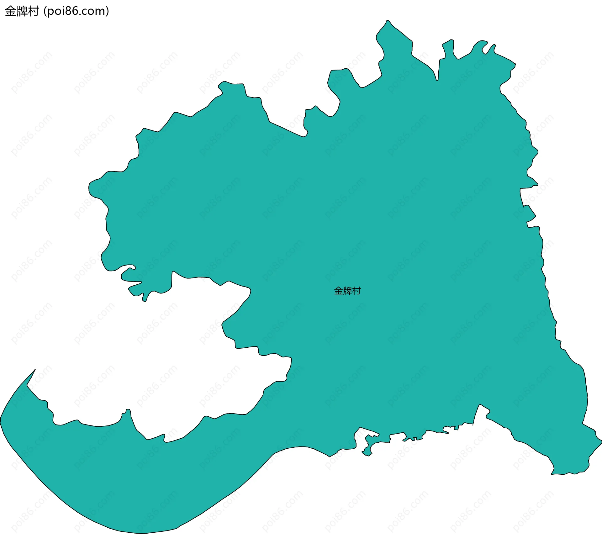 金牌村边界地图