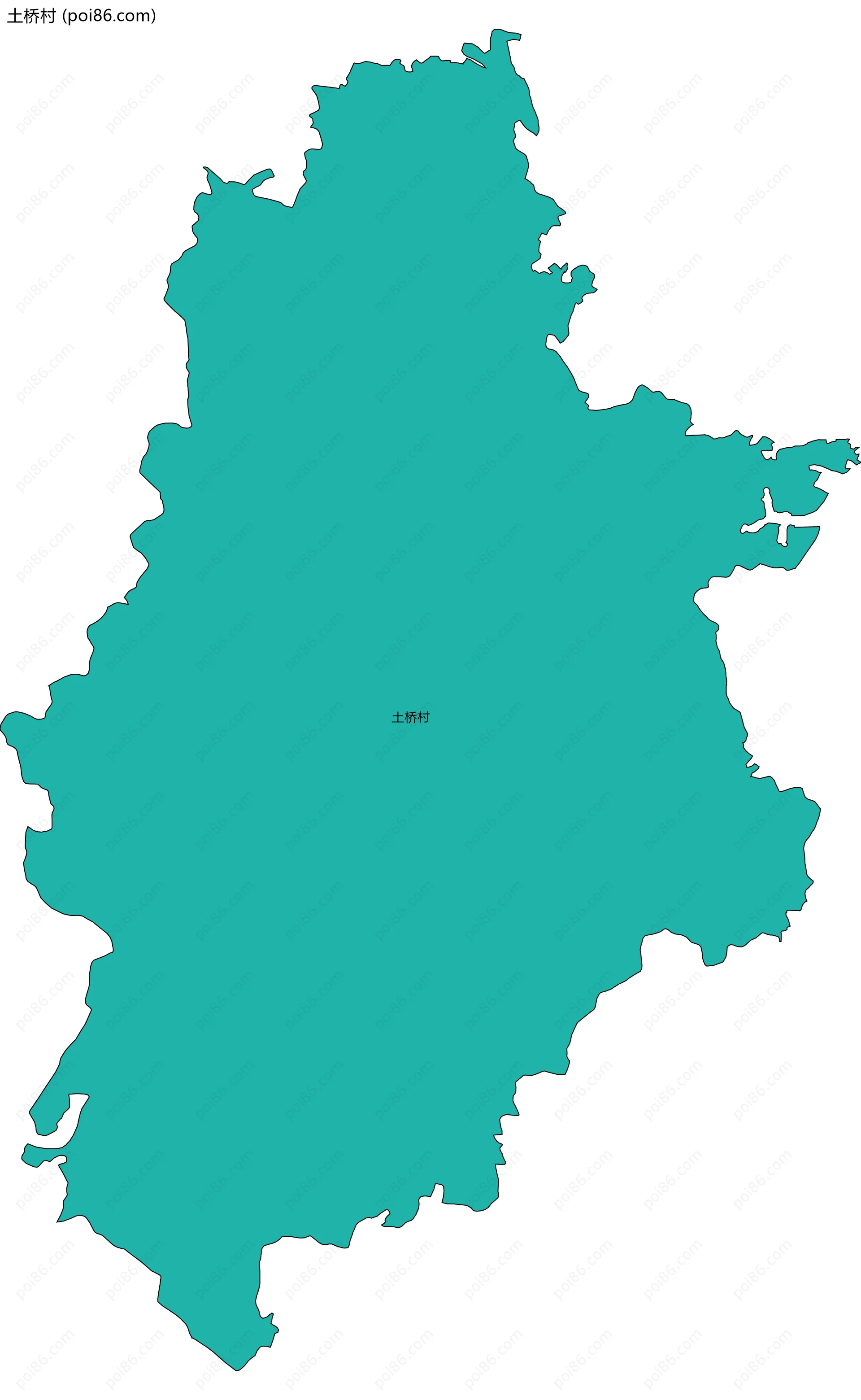 土桥村边界地图