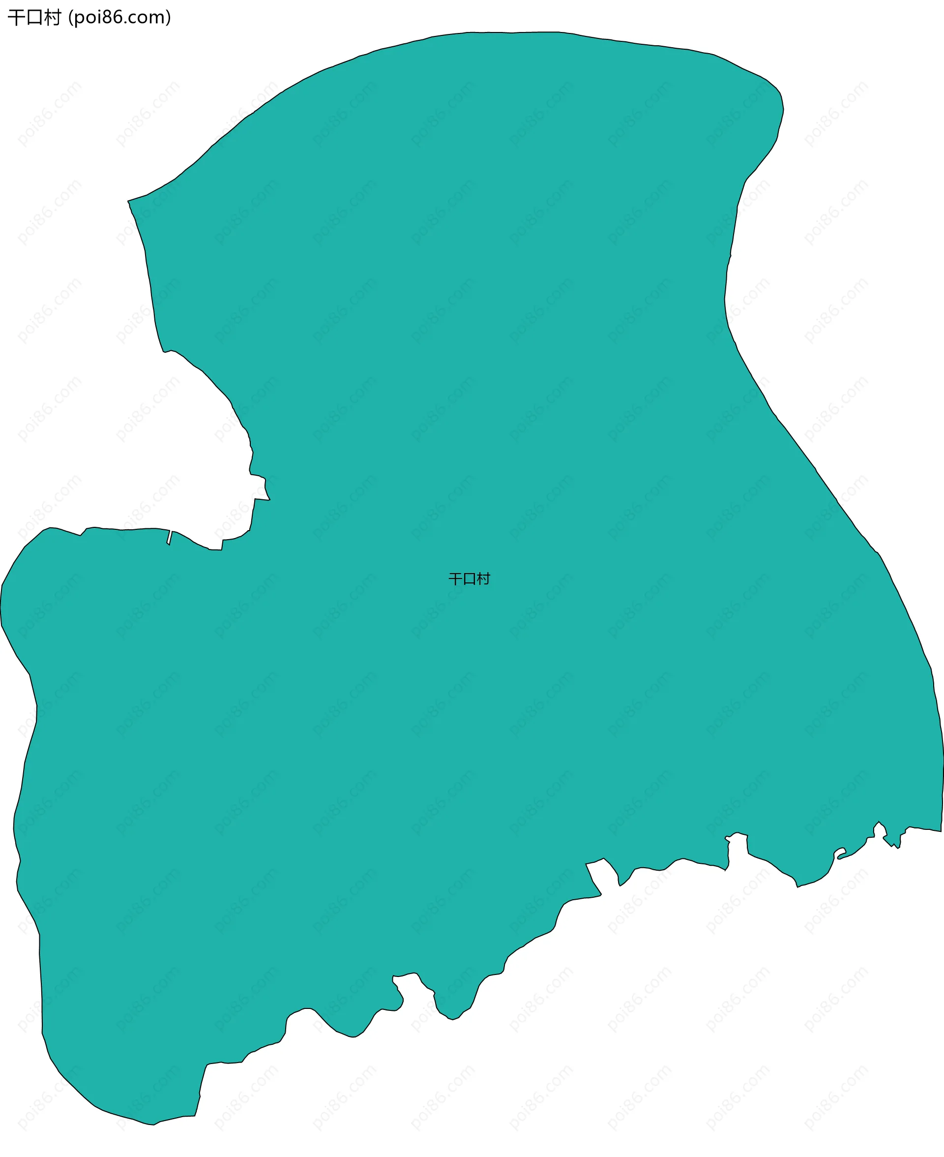 干口村边界地图