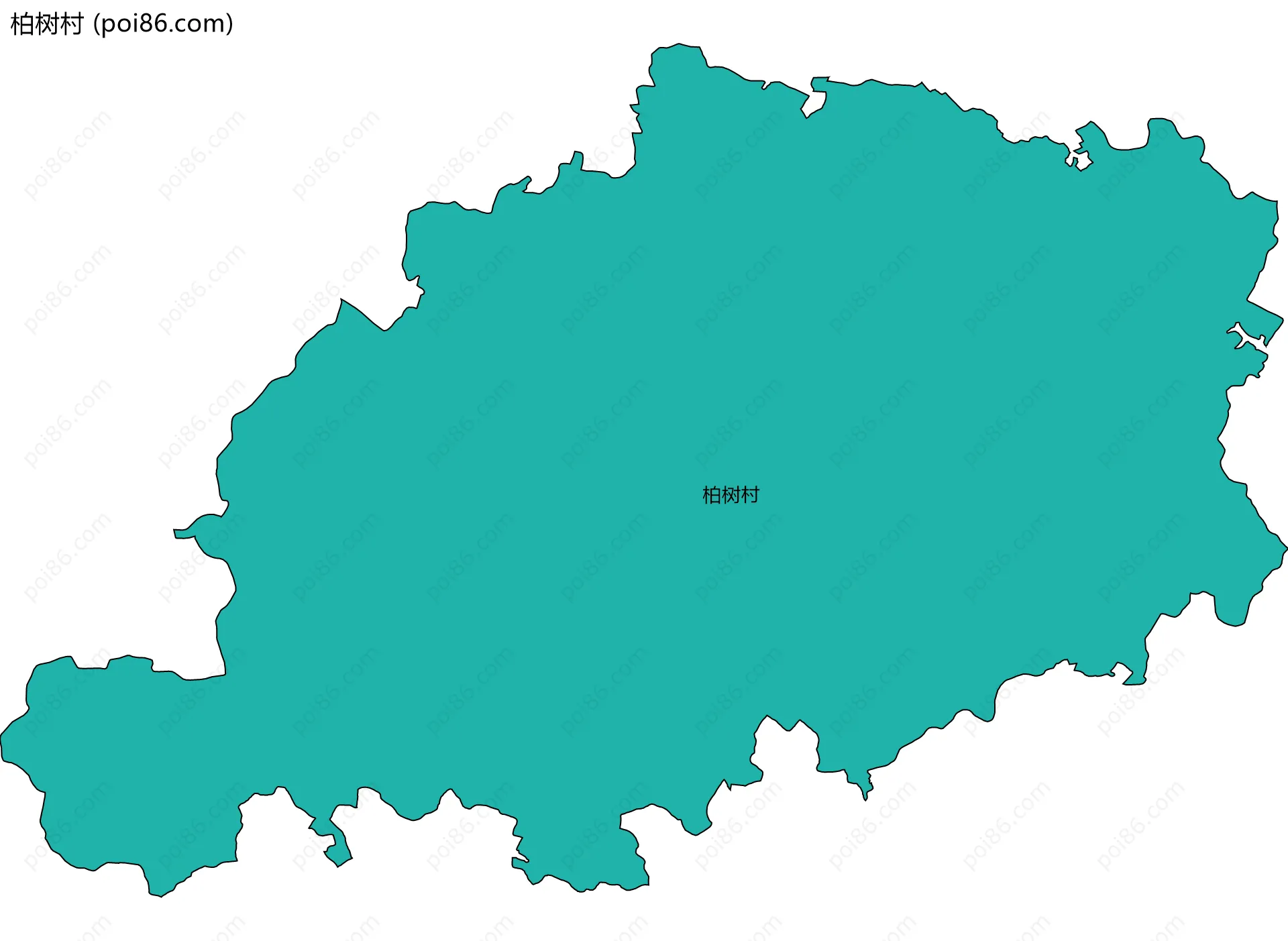 柏树村边界地图