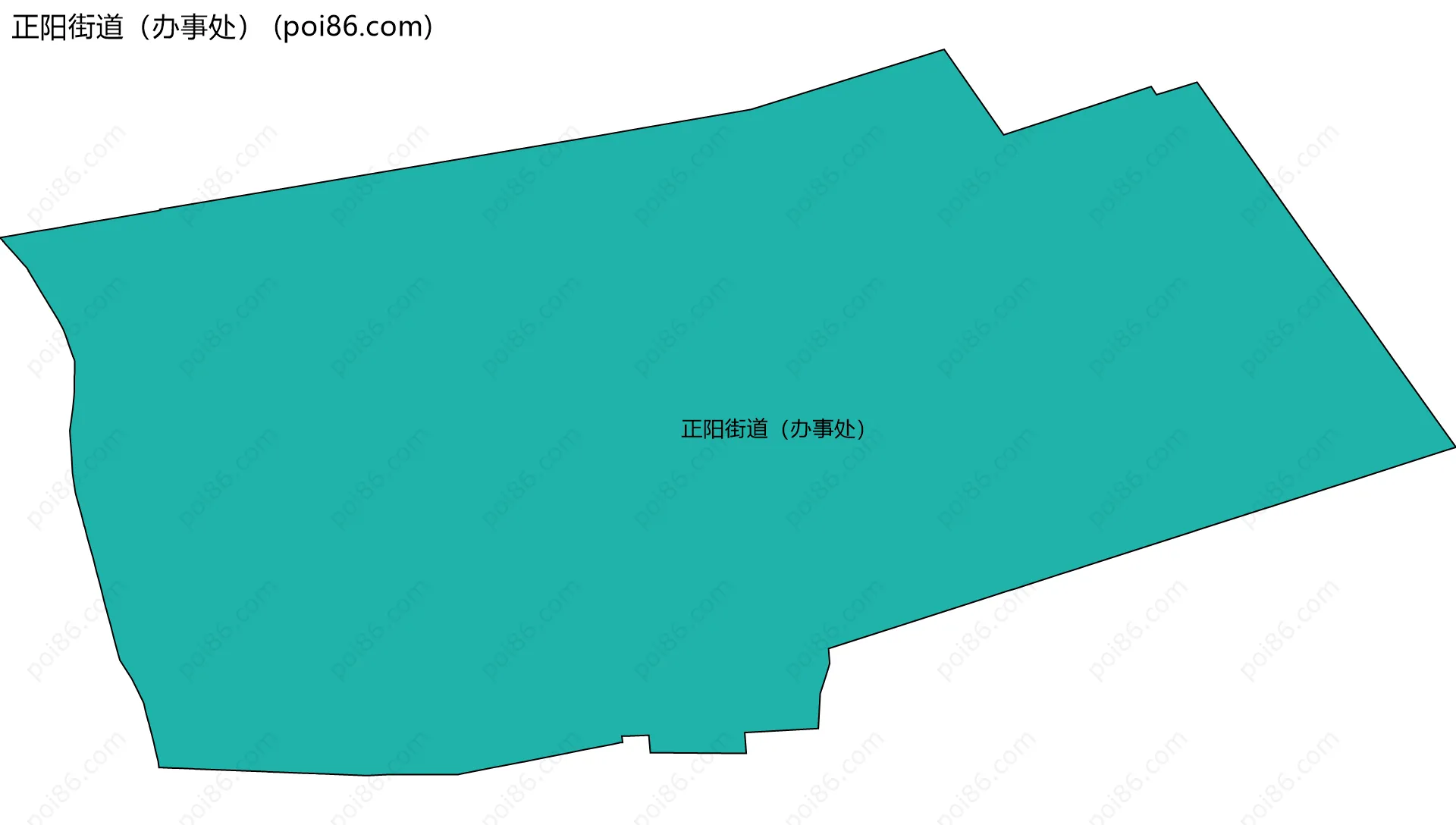 正阳街道（办事处）边界地图(五级行政区划)