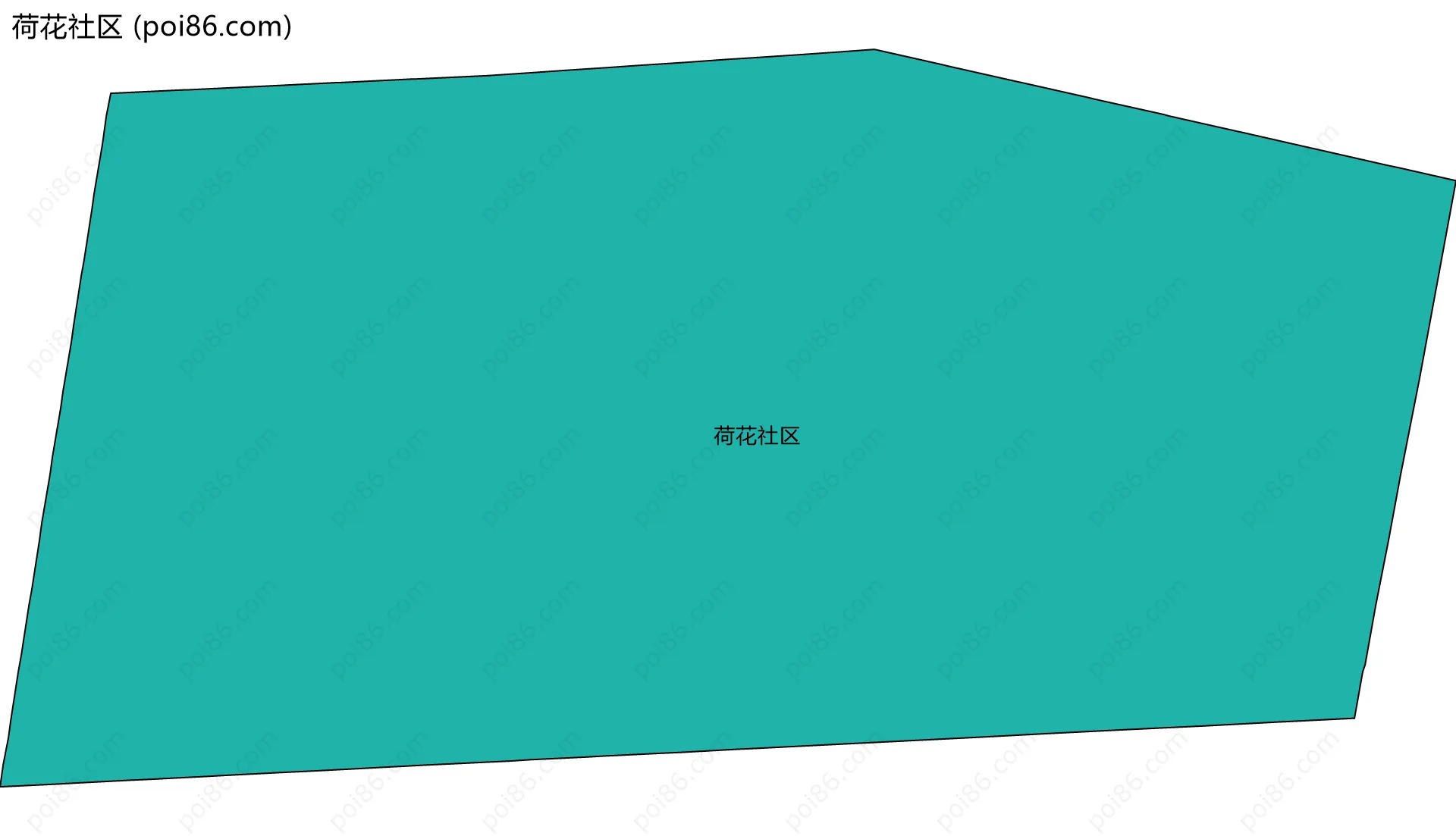荷花社区边界地图