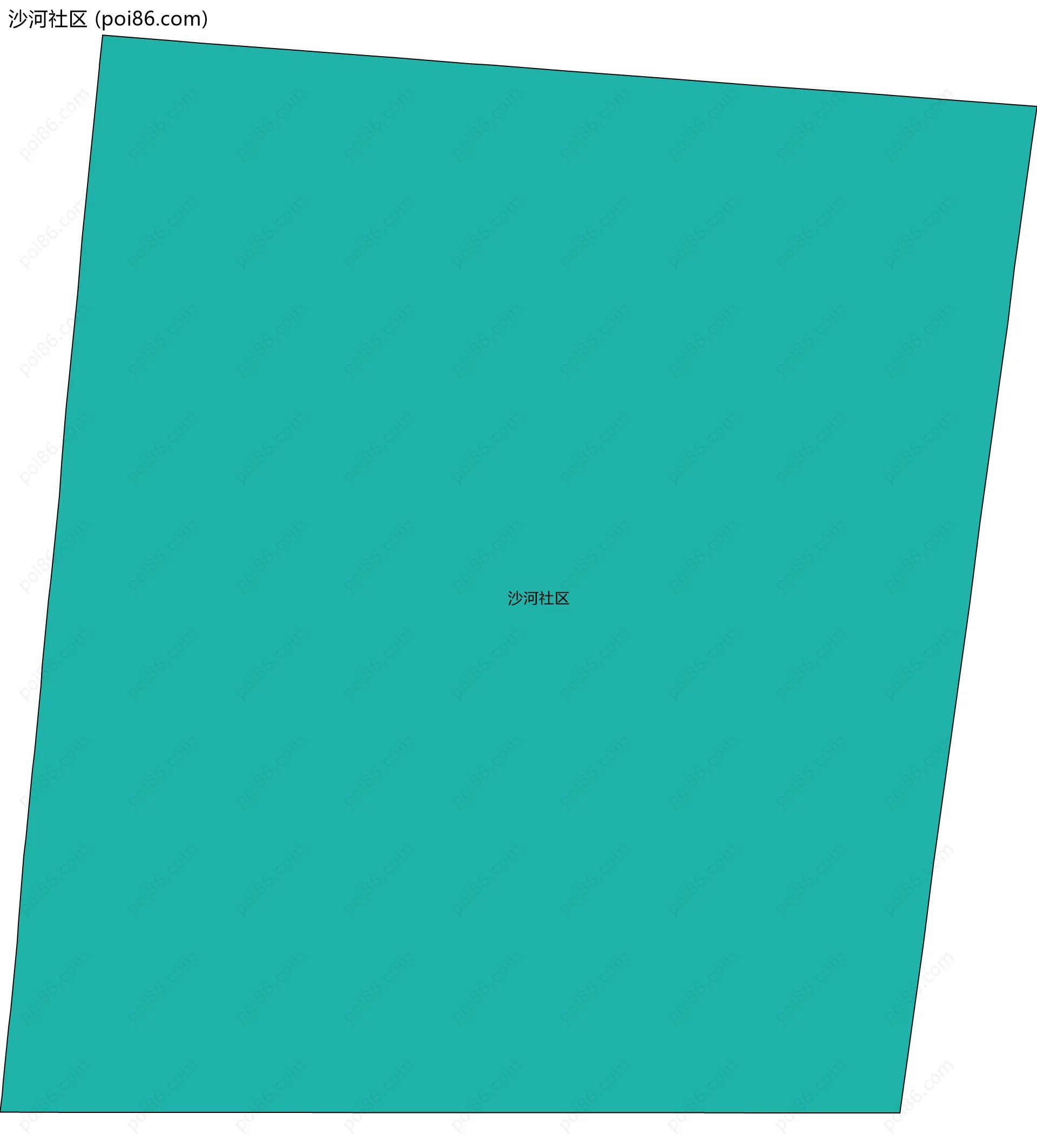 沙河社区边界地图