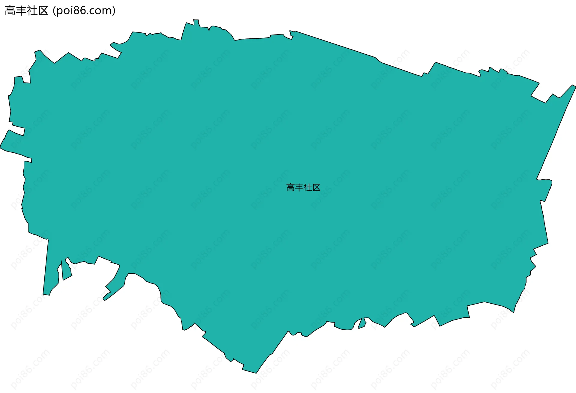 高丰社区边界地图