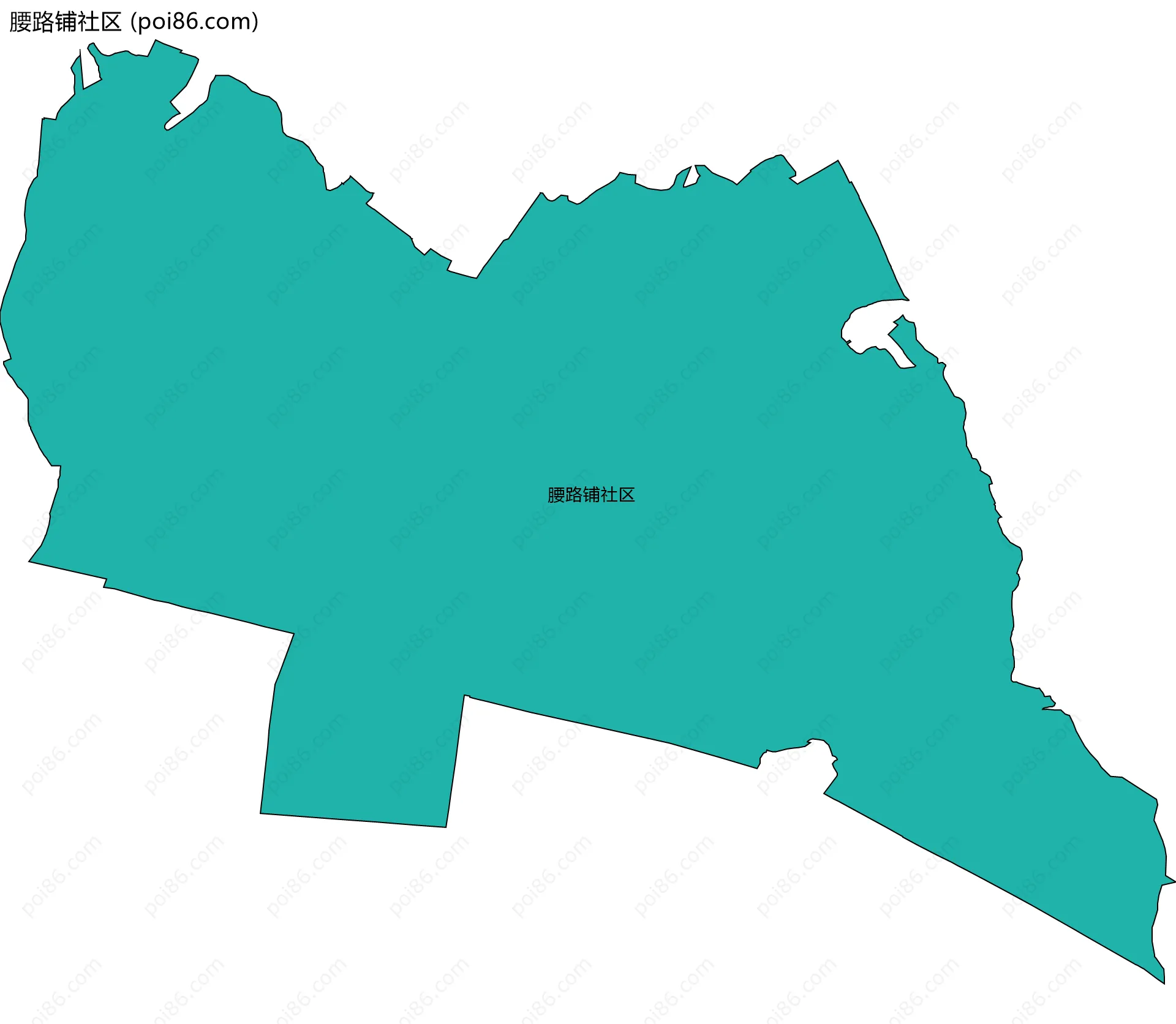腰路铺社区边界地图