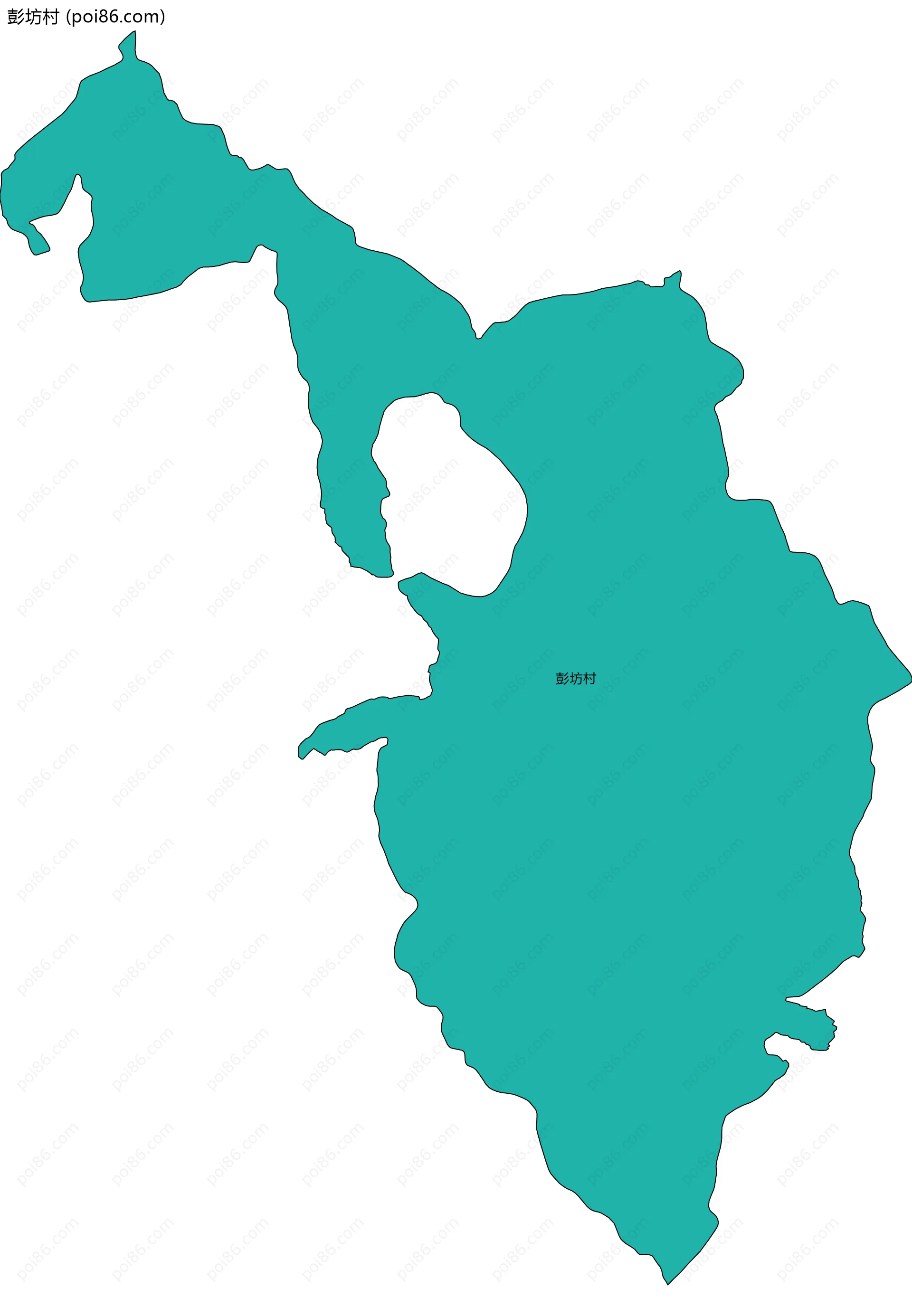 彭坊村边界地图