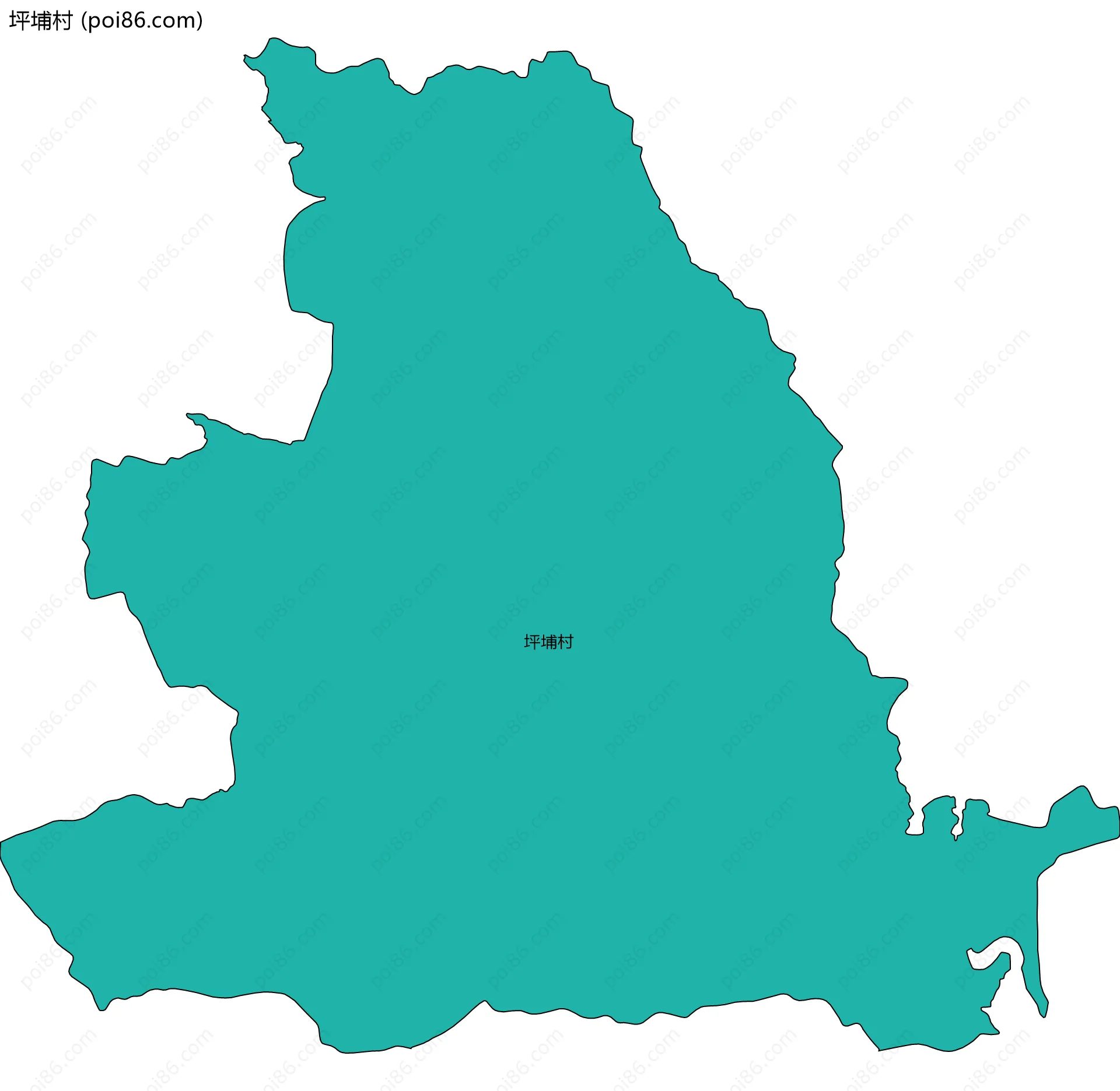 坪埔村边界地图