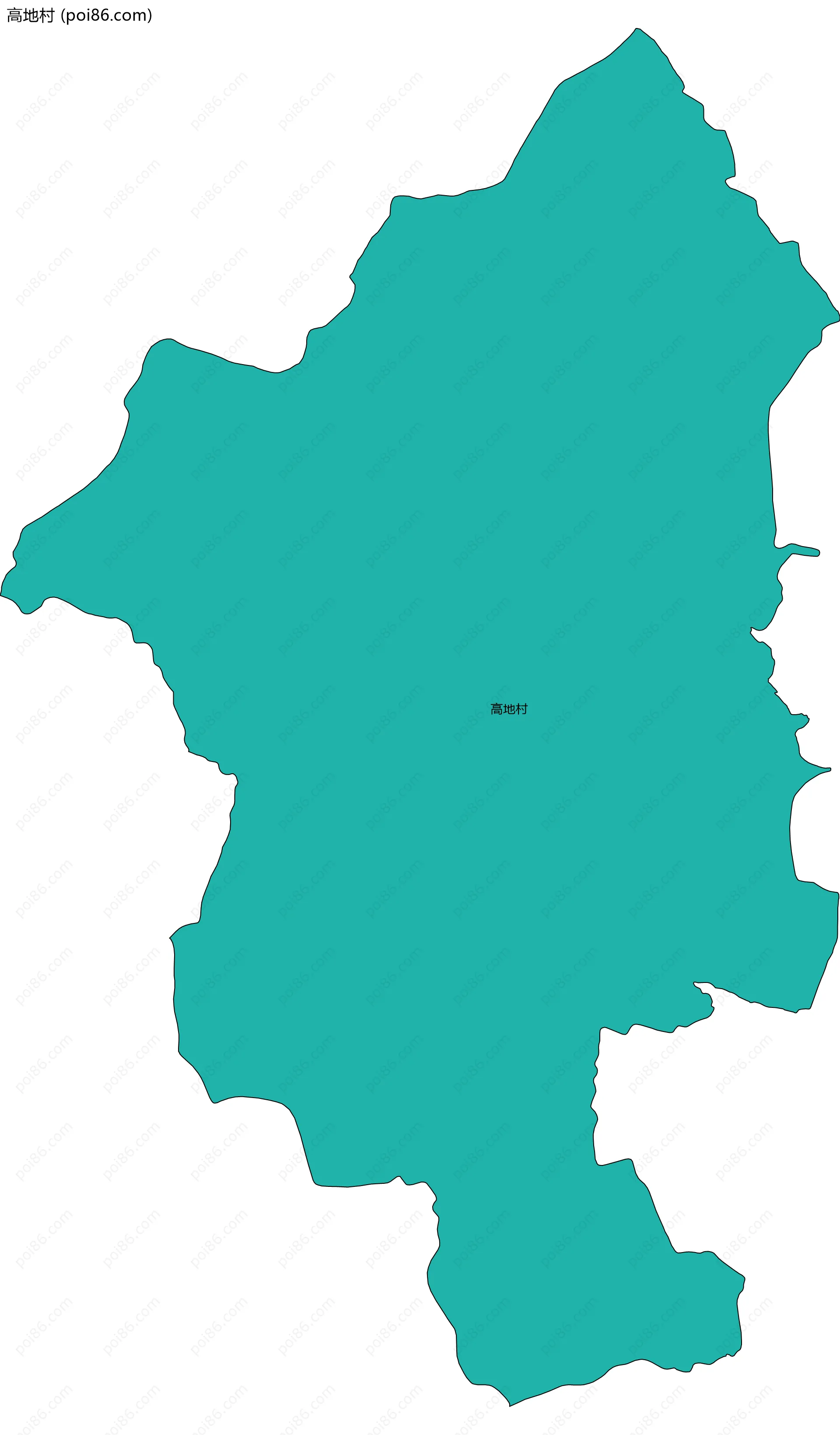 高地村边界地图