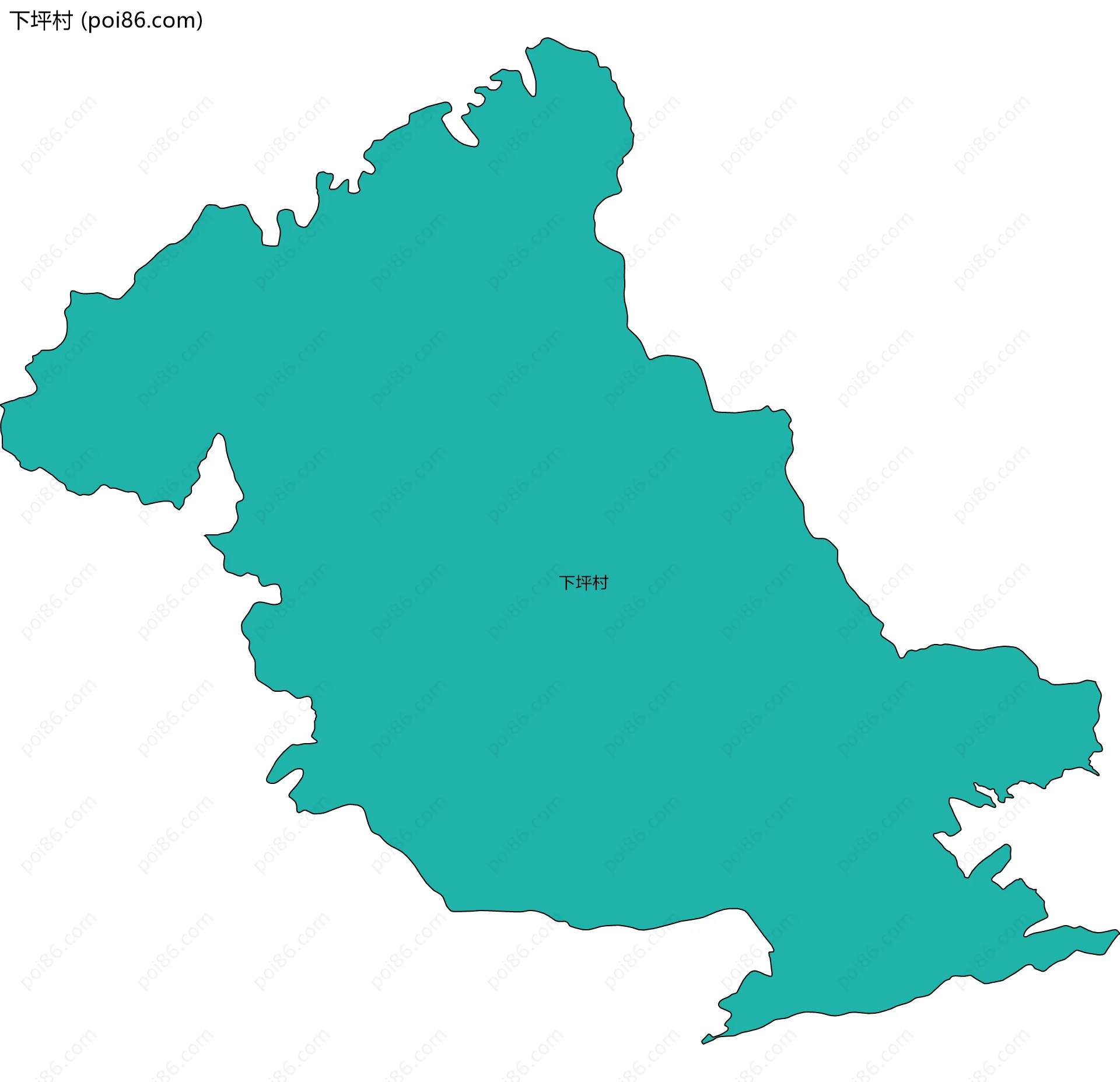 下坪村边界地图