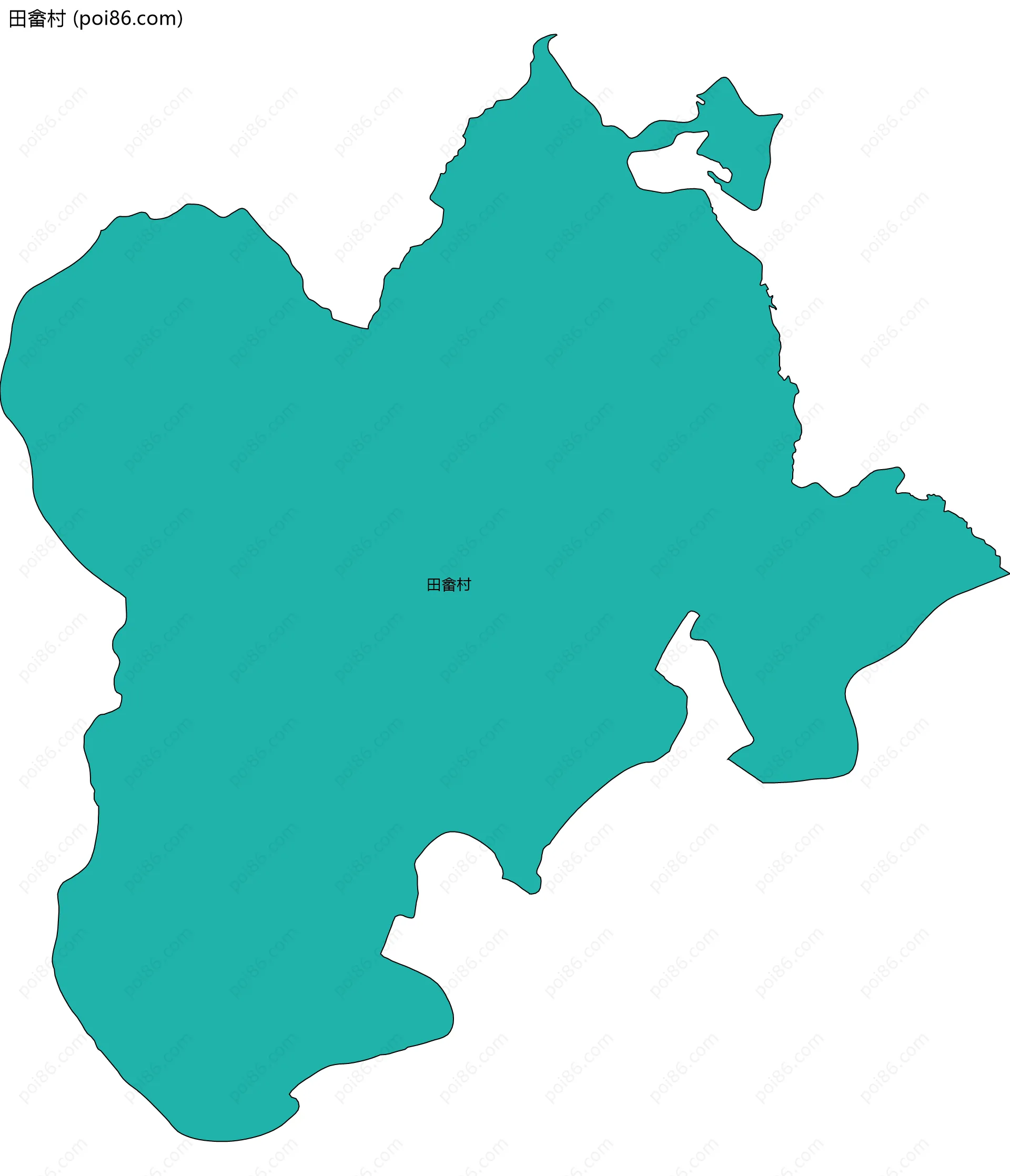 田畲村边界地图