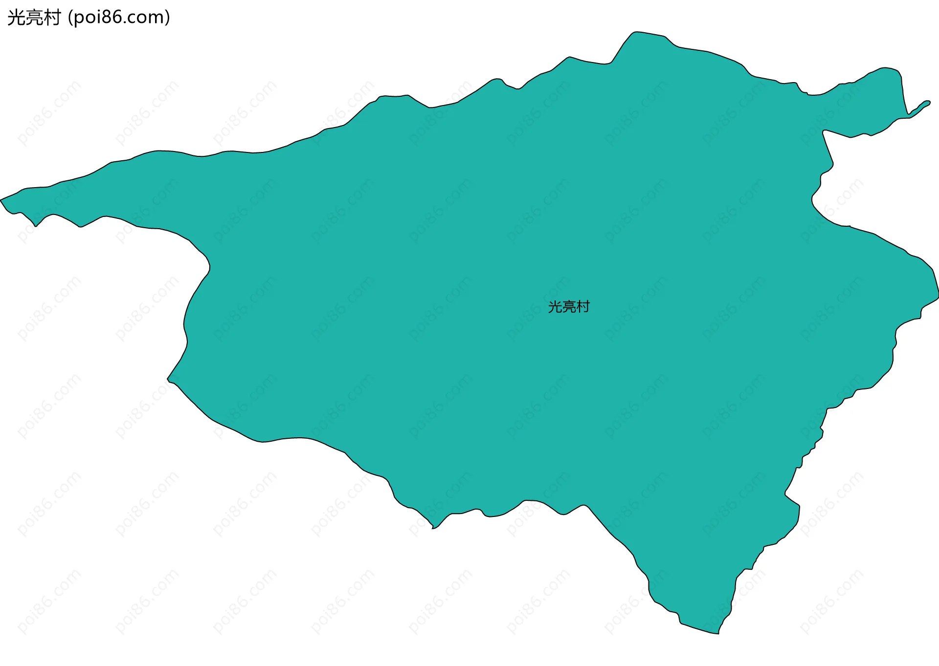 光亮村边界地图