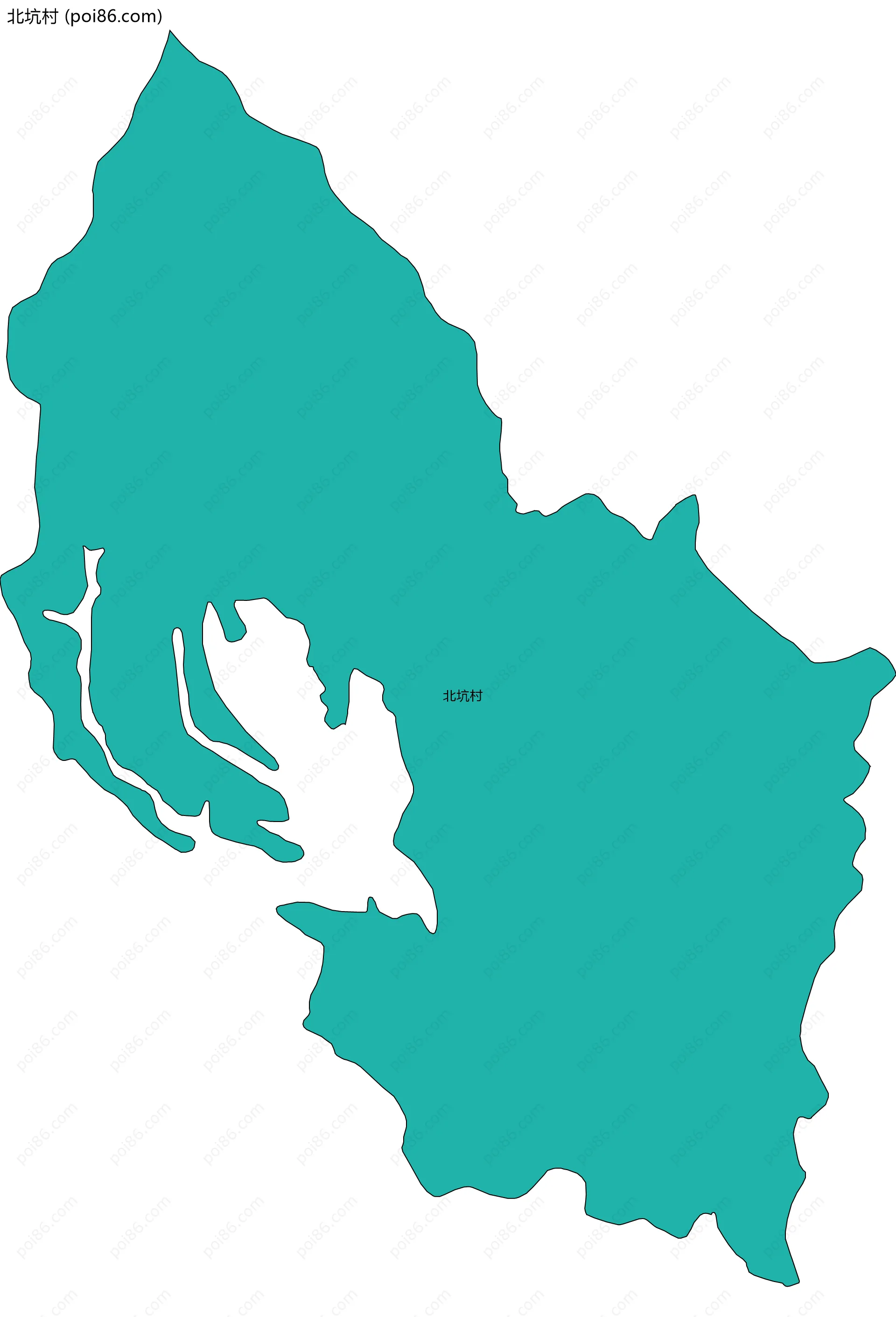 北坑村边界地图