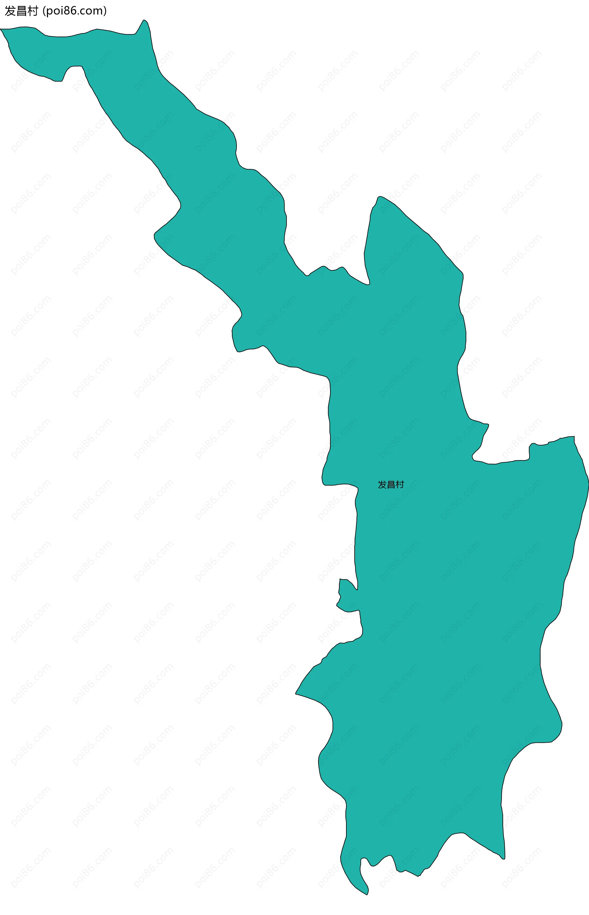 发昌村边界地图