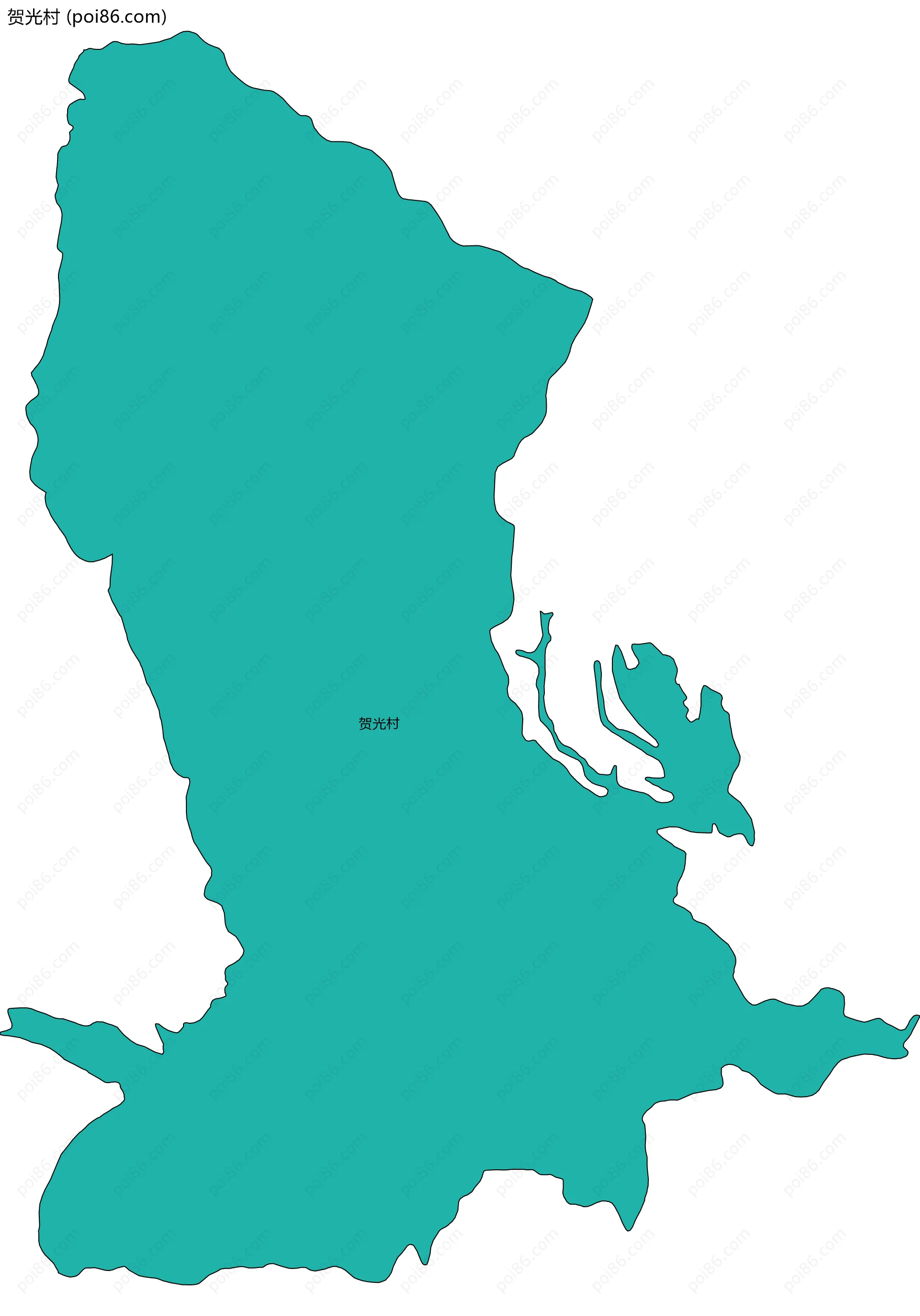 贺光村边界地图