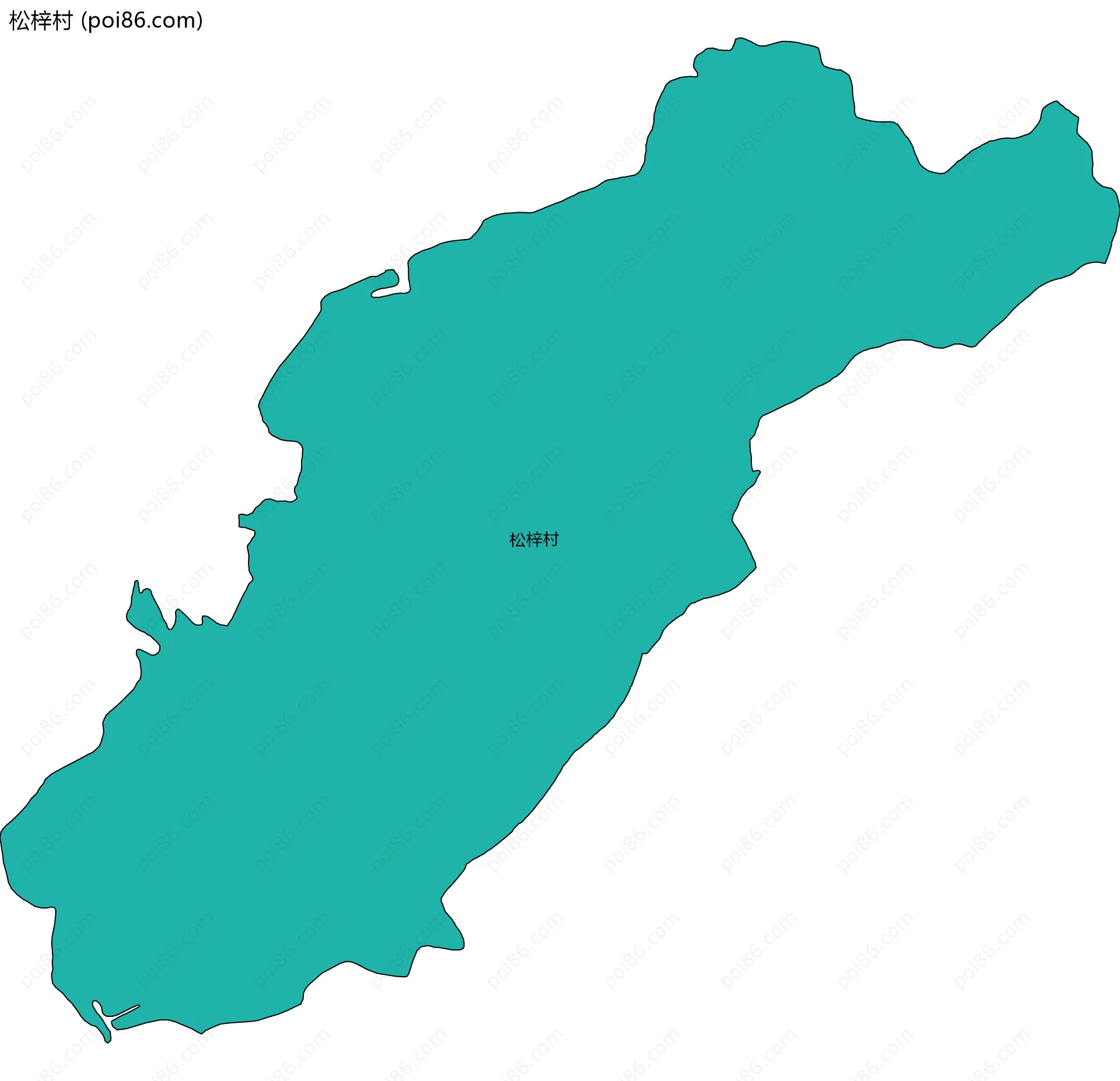 松梓村边界地图