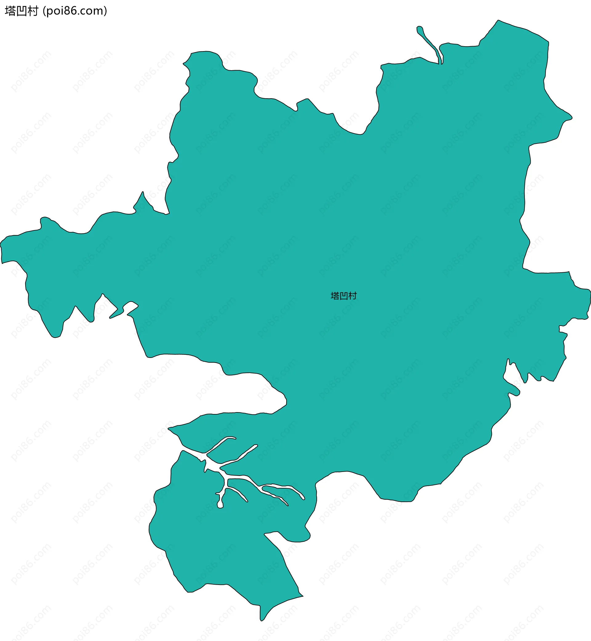 塔凹村边界地图