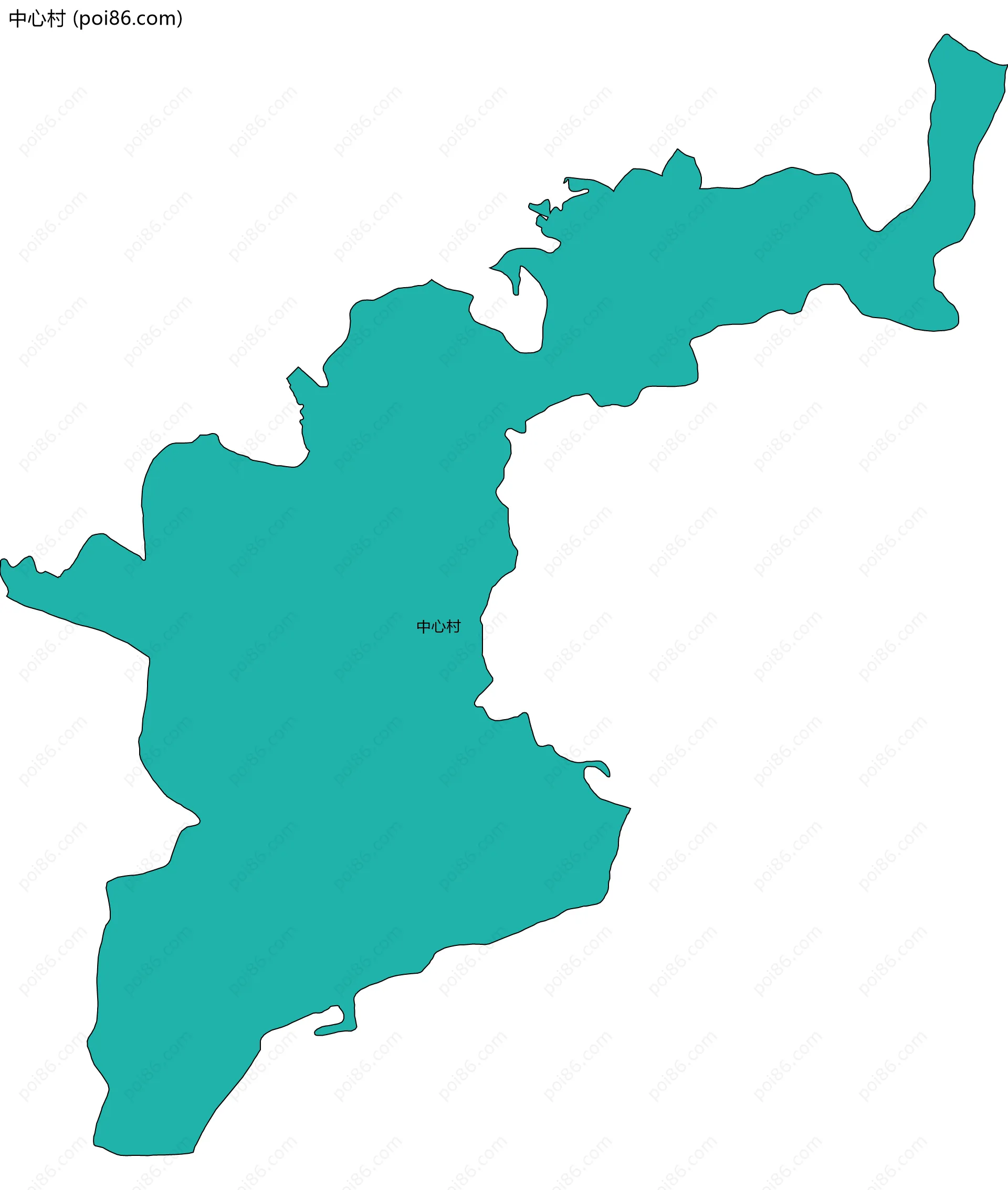 中心村边界地图