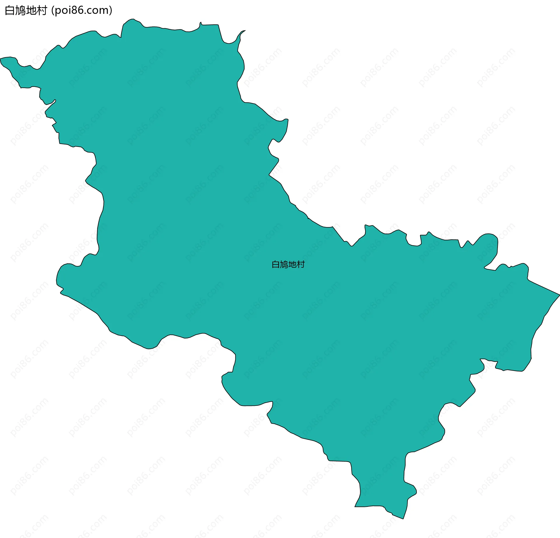 白鸠地村边界地图