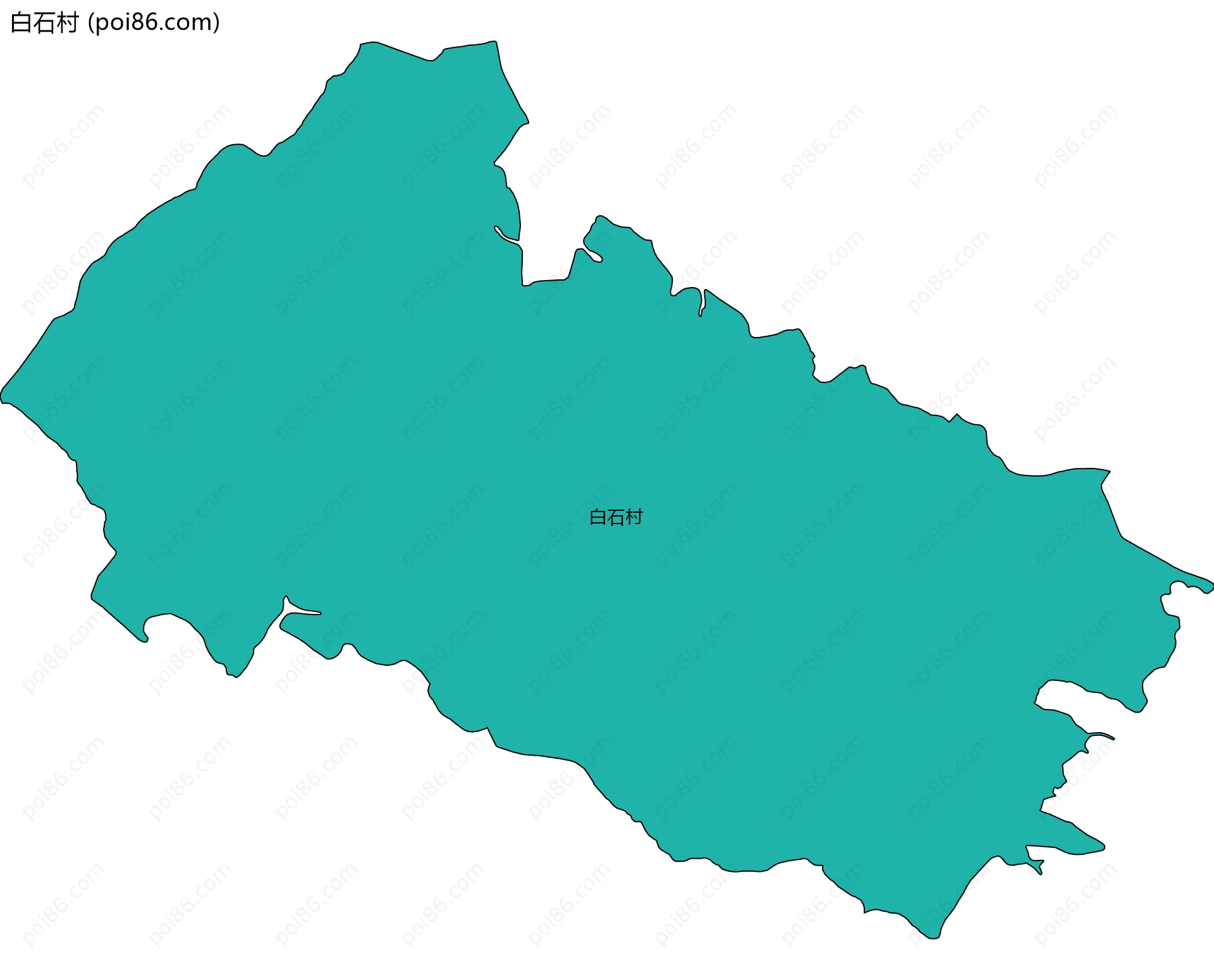 白石村边界地图