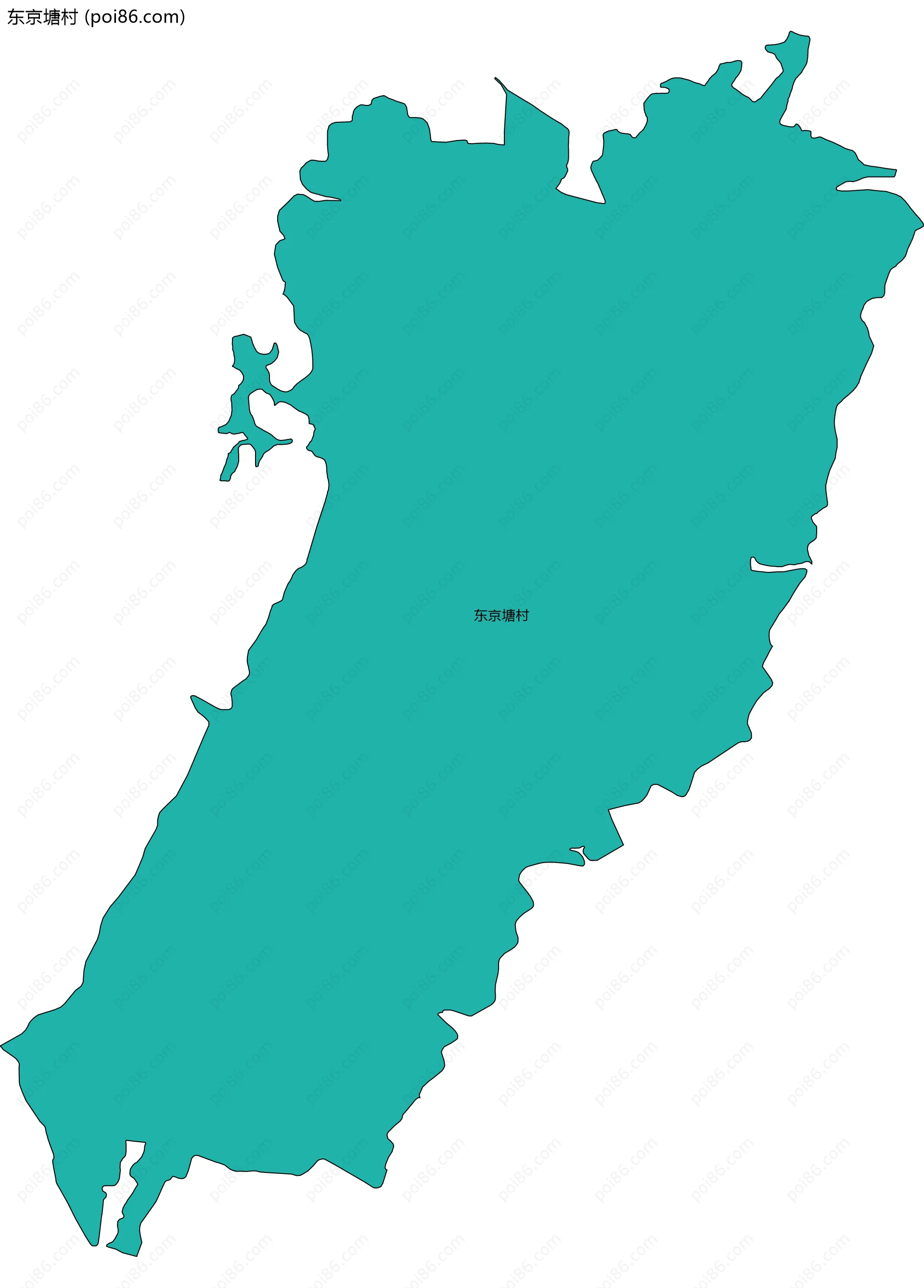 东京塘村边界地图