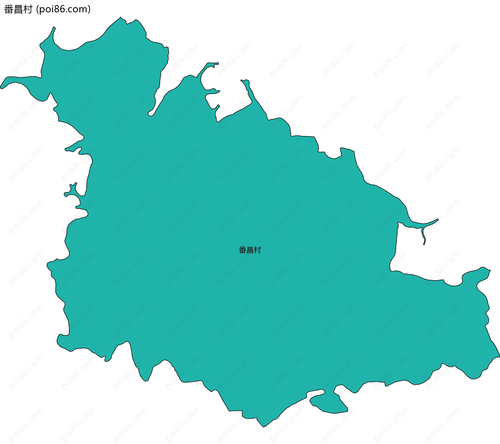 番昌村边界地图