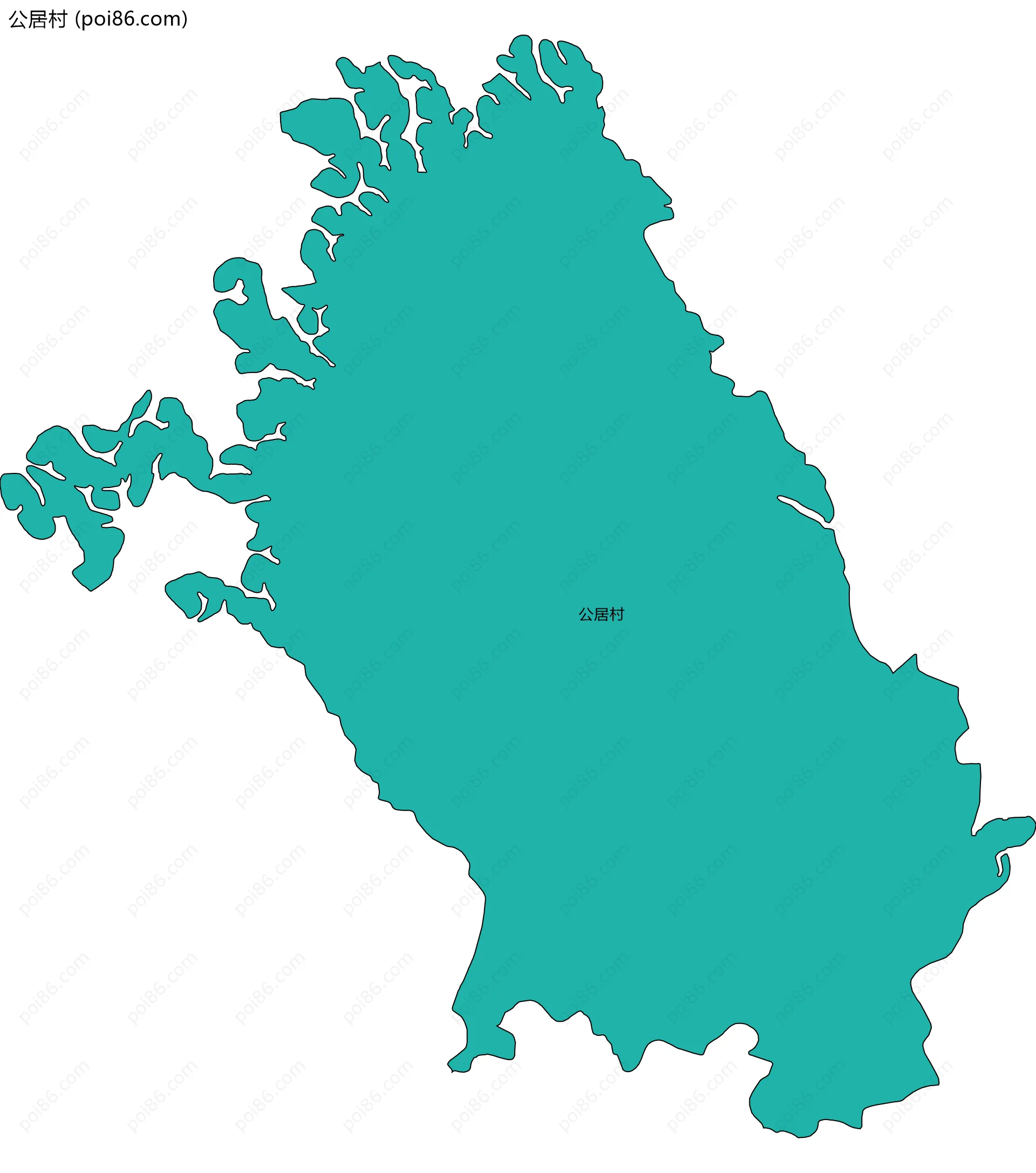 公居村边界地图