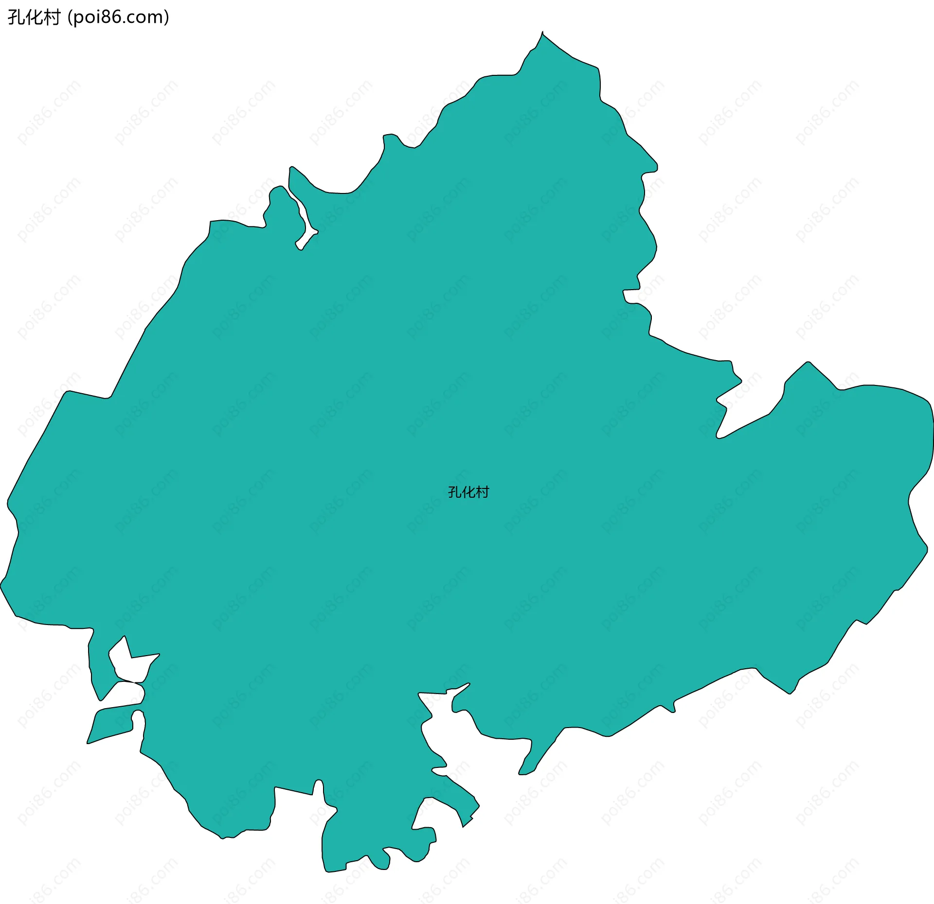 孔化村边界地图