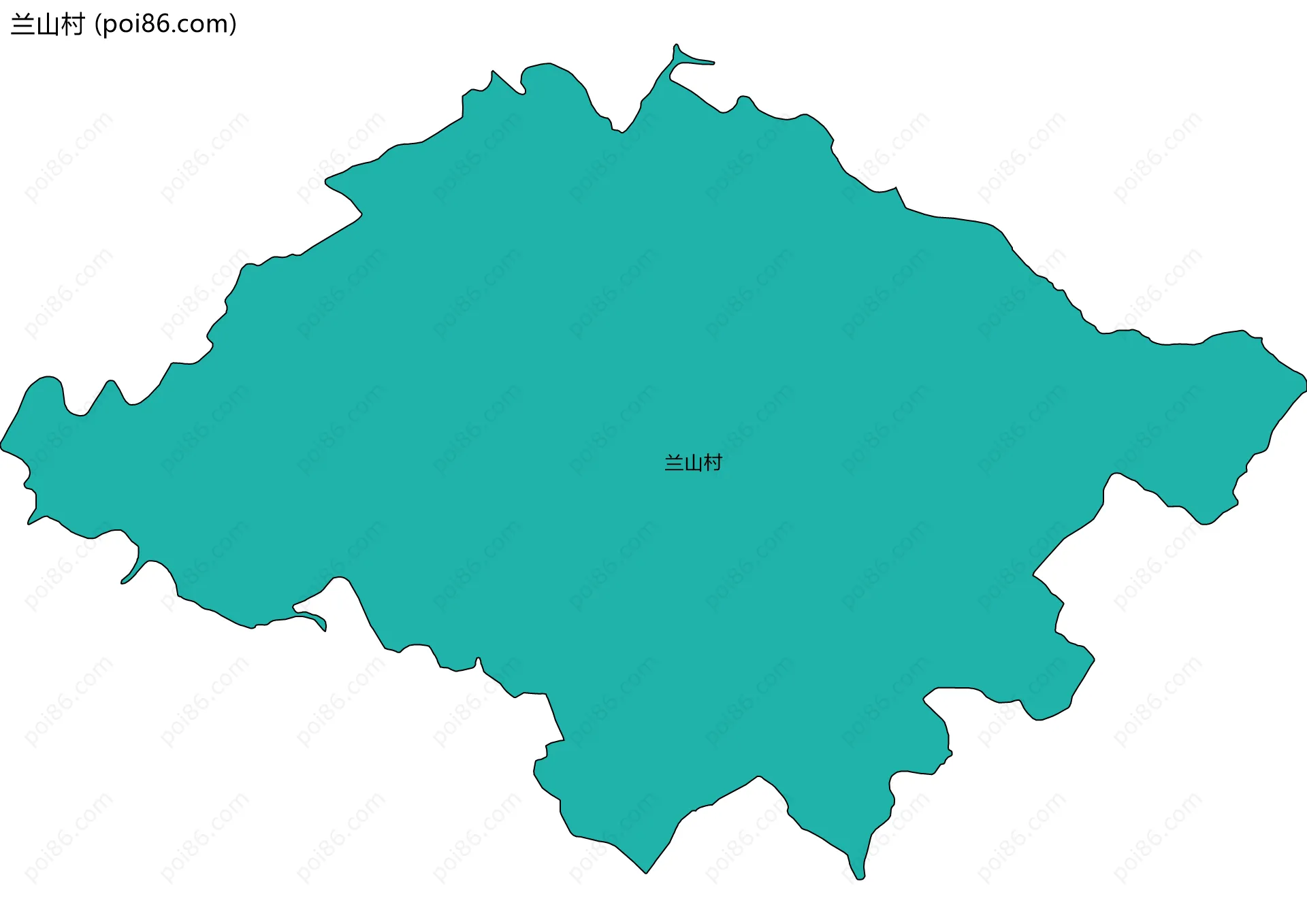 兰山村边界地图