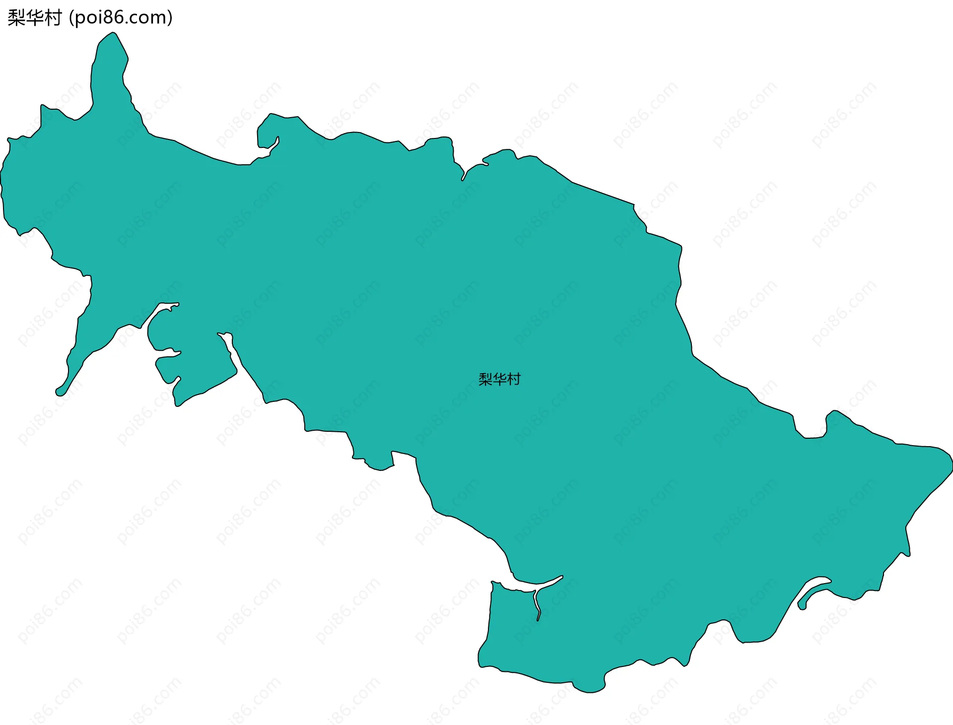 梨华村边界地图