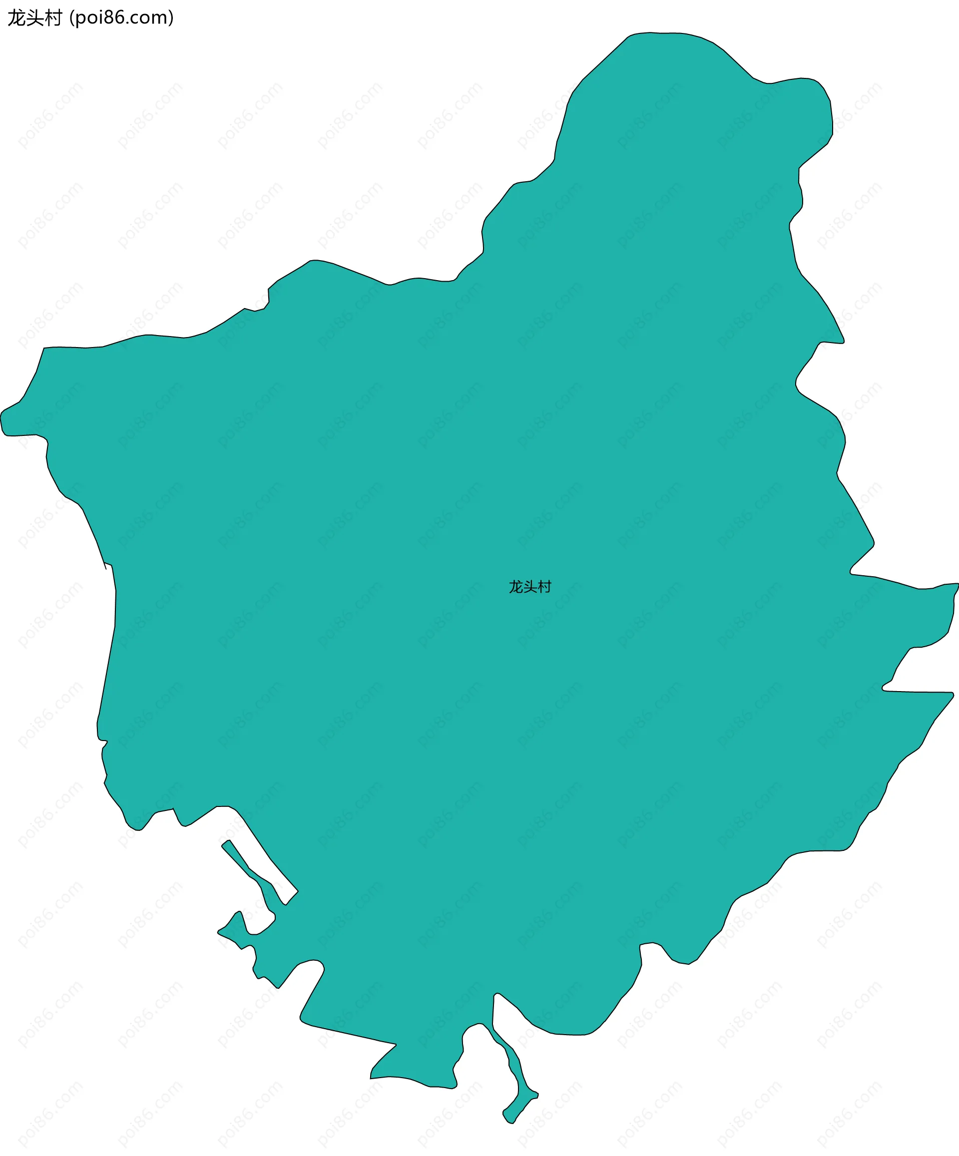 龙头村边界地图