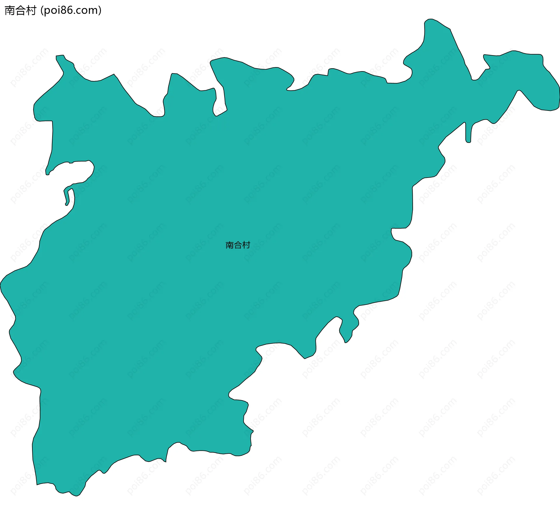 南合村边界地图