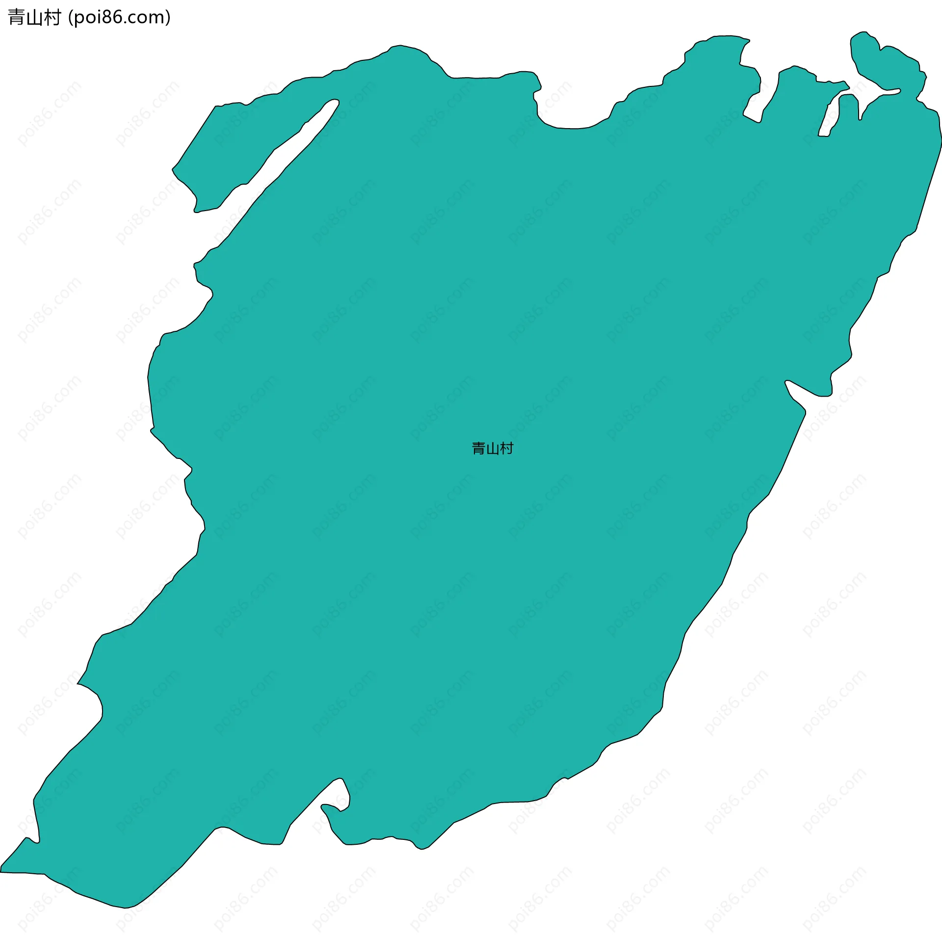 青山村边界地图