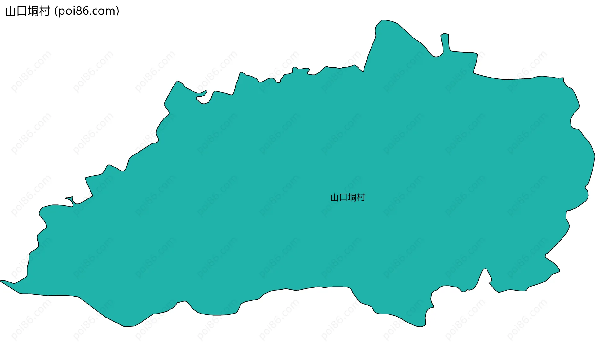 山口垌村边界地图