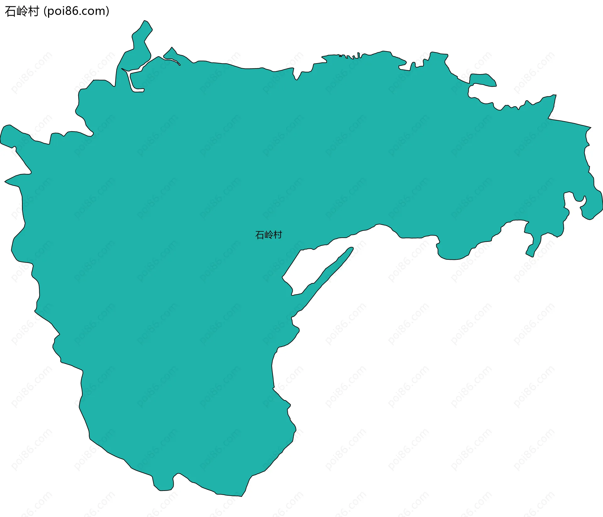 石岭村边界地图