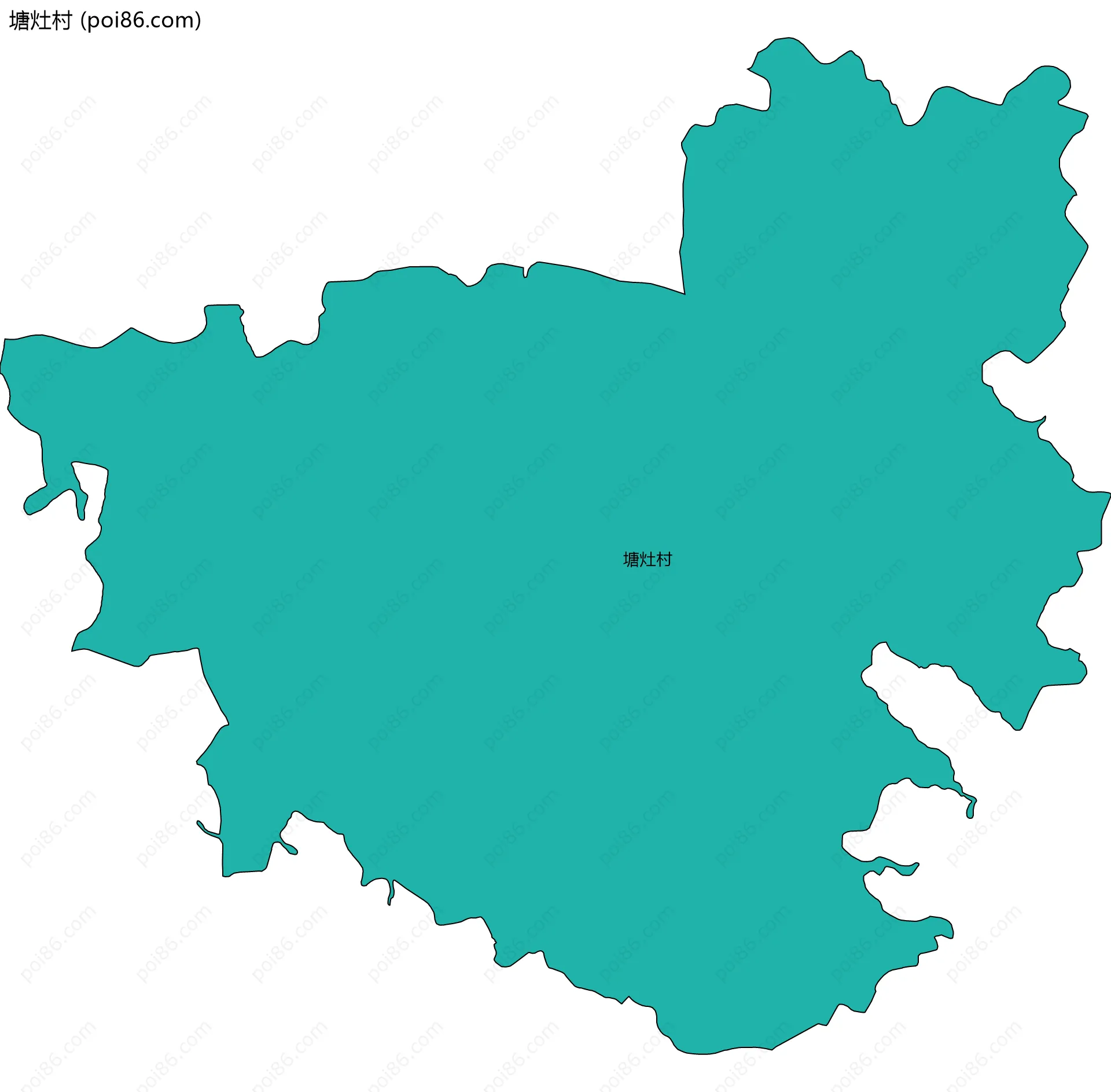 塘灶村边界地图